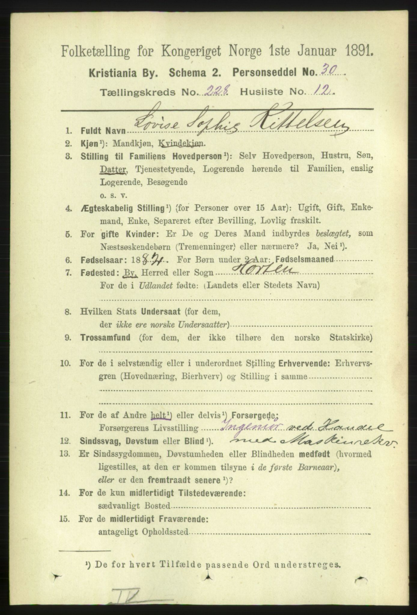 RA, 1891 census for 0301 Kristiania, 1891, p. 139746