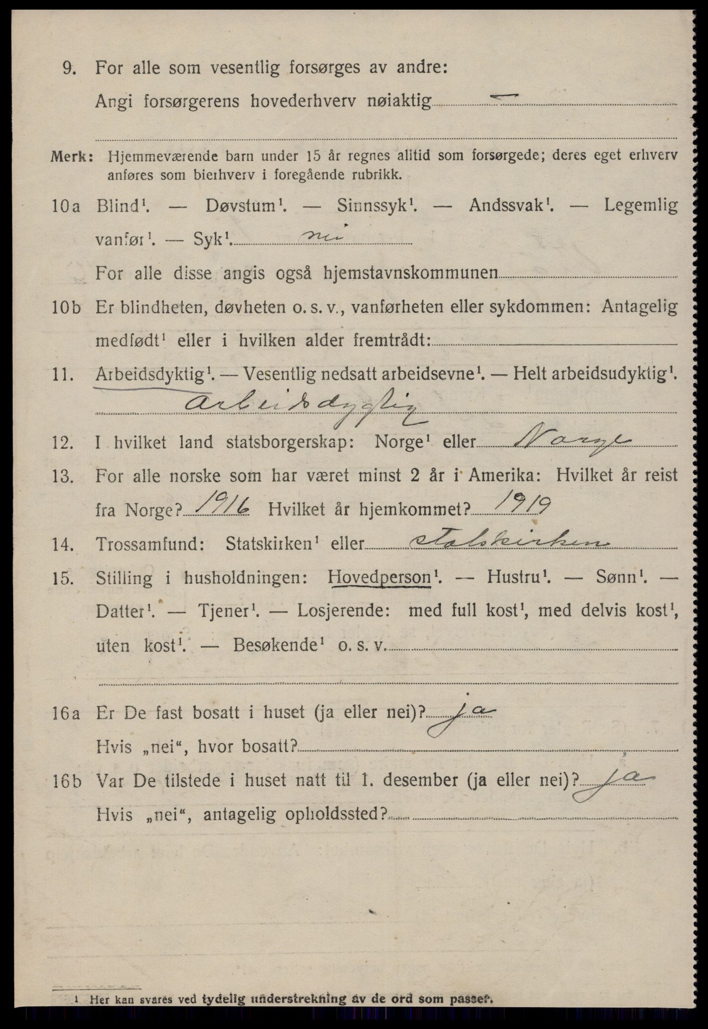 SAT, 1920 census for Veøy, 1920, p. 4714