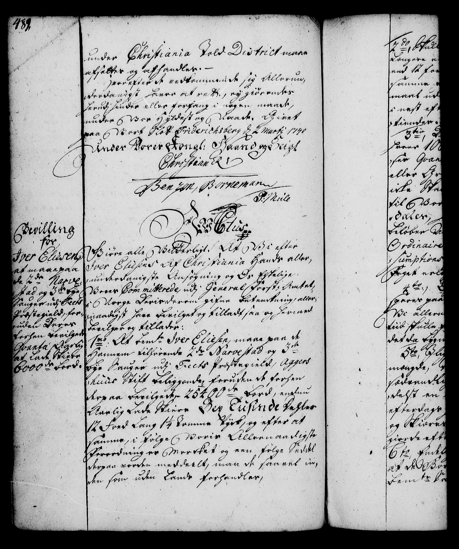 Rentekammeret, Kammerkanselliet, AV/RA-EA-3111/G/Gg/Gga/L0004: Norsk ekspedisjonsprotokoll med register (merket RK 53.4), 1734-1741, p. 489