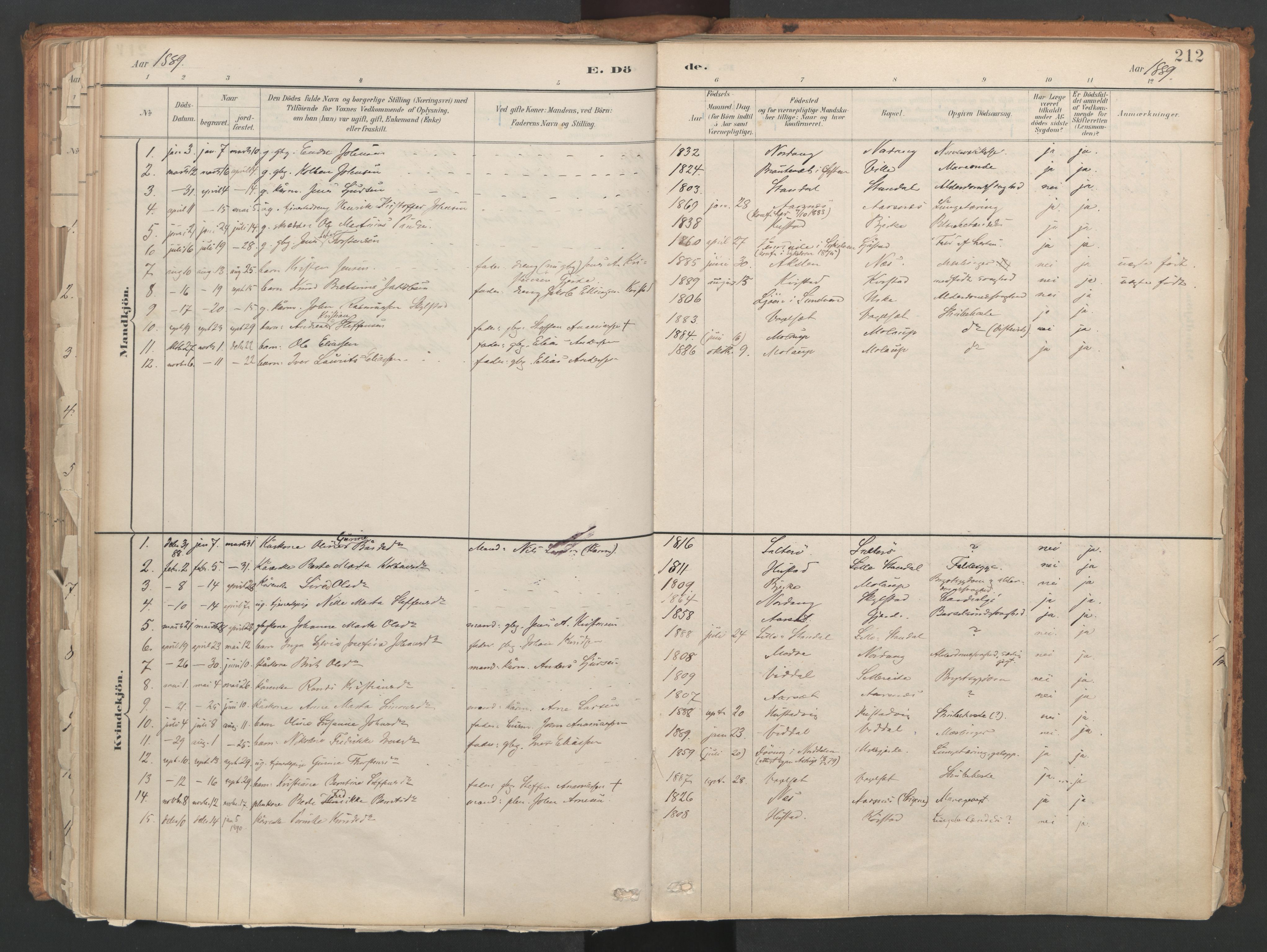 Ministerialprotokoller, klokkerbøker og fødselsregistre - Møre og Romsdal, AV/SAT-A-1454/515/L0211: Parish register (official) no. 515A07, 1886-1910, p. 212