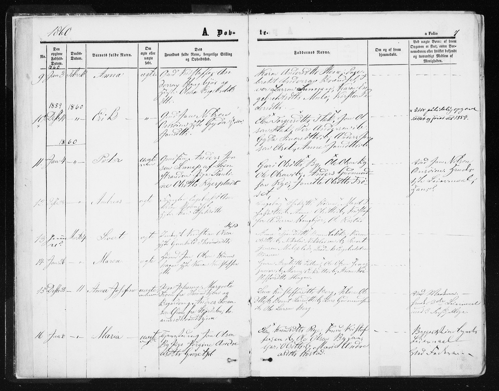 Ministerialprotokoller, klokkerbøker og fødselsregistre - Sør-Trøndelag, SAT/A-1456/612/L0377: Parish register (official) no. 612A09, 1859-1877, p. 7