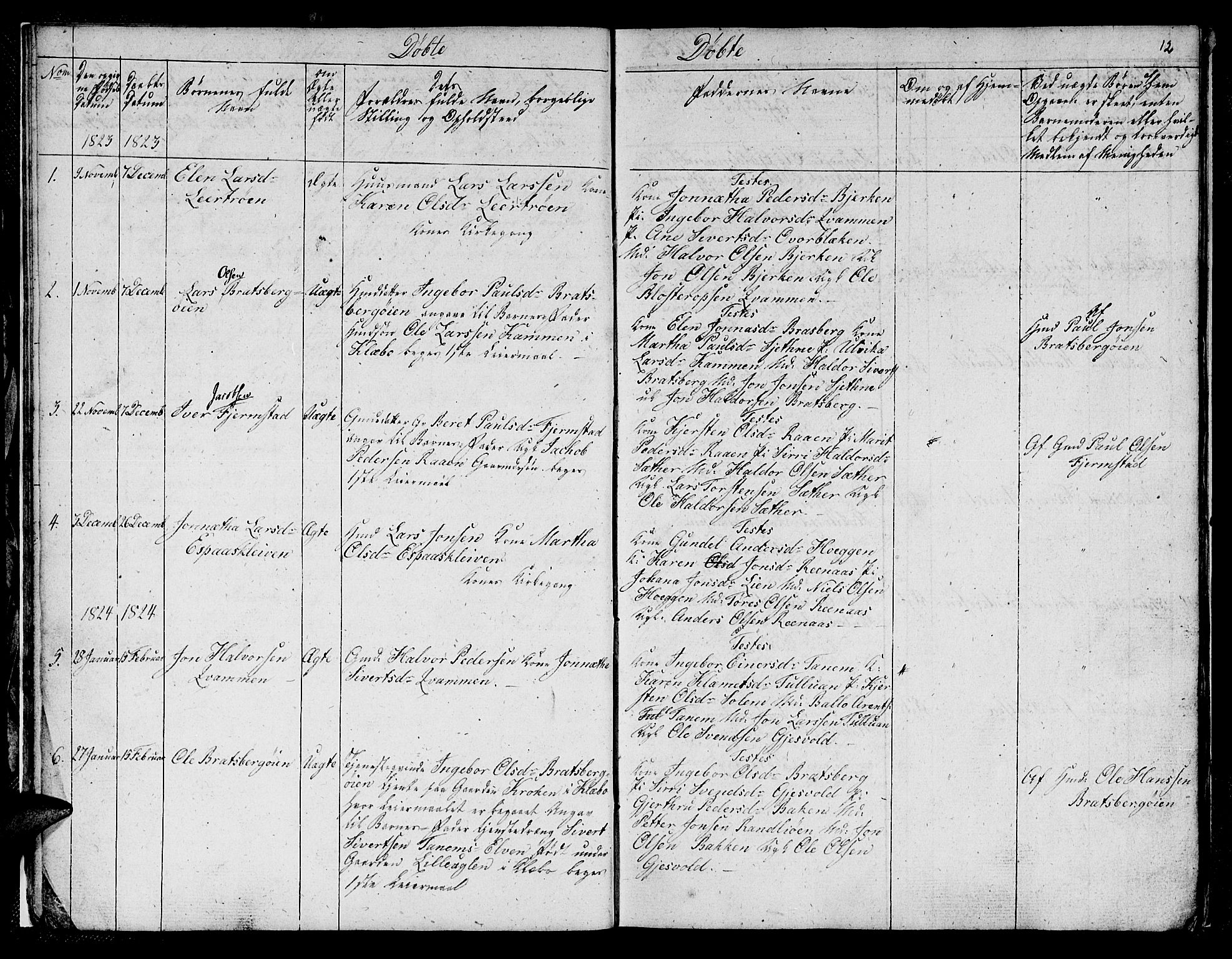 Ministerialprotokoller, klokkerbøker og fødselsregistre - Sør-Trøndelag, AV/SAT-A-1456/608/L0337: Parish register (copy) no. 608C03, 1821-1831, p. 12