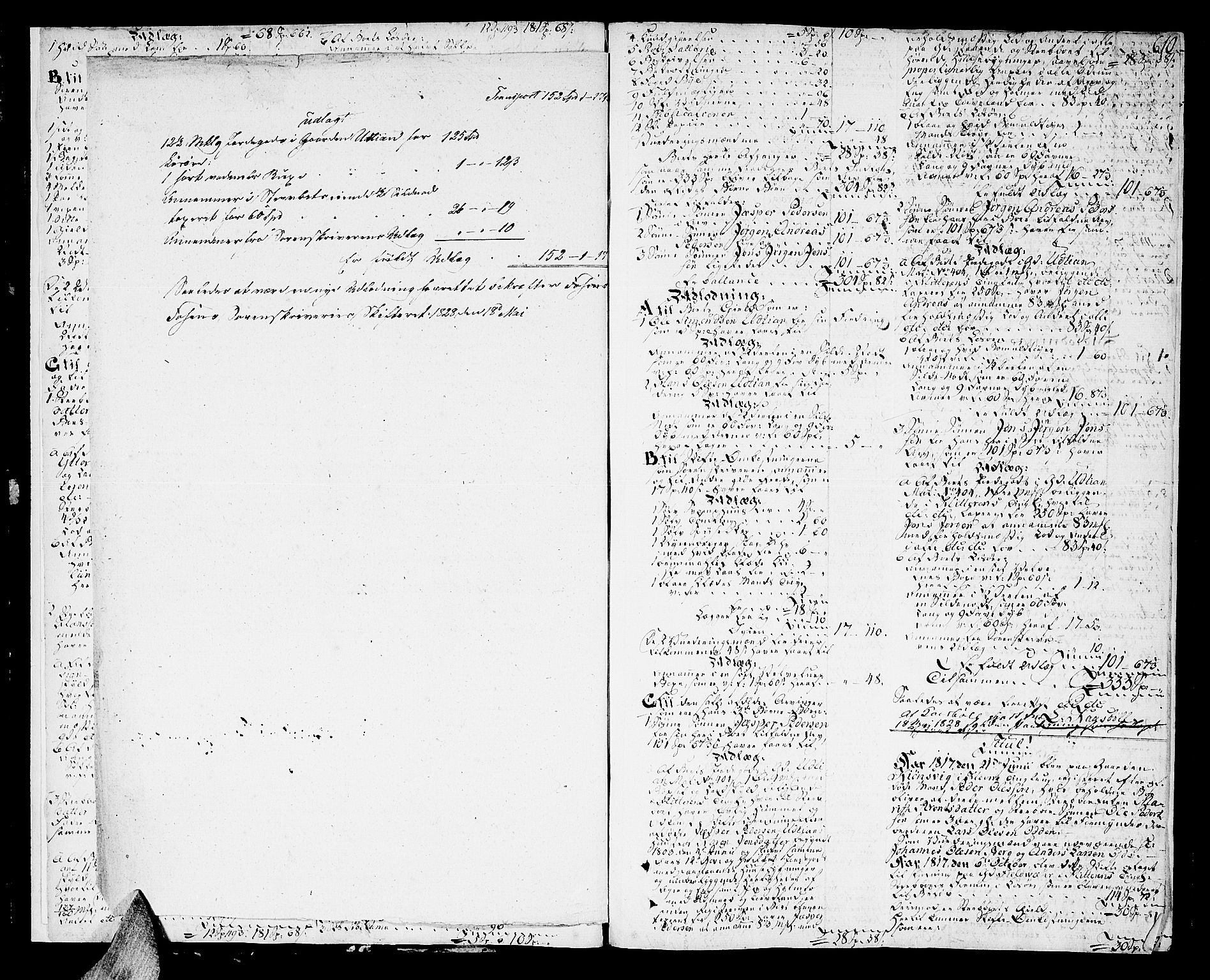 Fosen sorenskriveri, AV/SAT-A-1107/1/3/3A/L0013: Skifteprotokoll nr. 10c, 1817-1823, p. 609b-610a