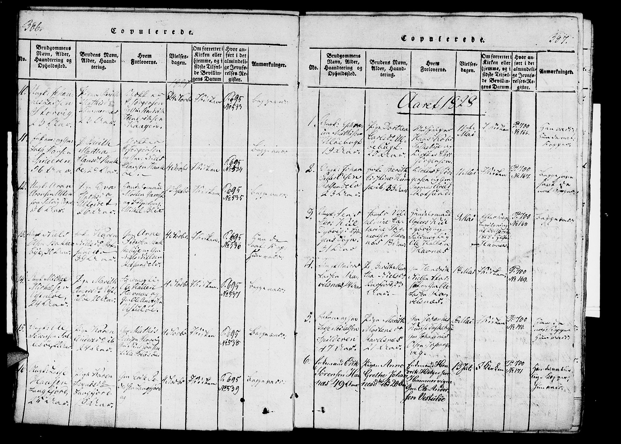 Skjervøy sokneprestkontor, SATØ/S-1300/H/Ha/Haa/L0004kirke: Parish register (official) no. 4, 1820-1838, p. 386-387