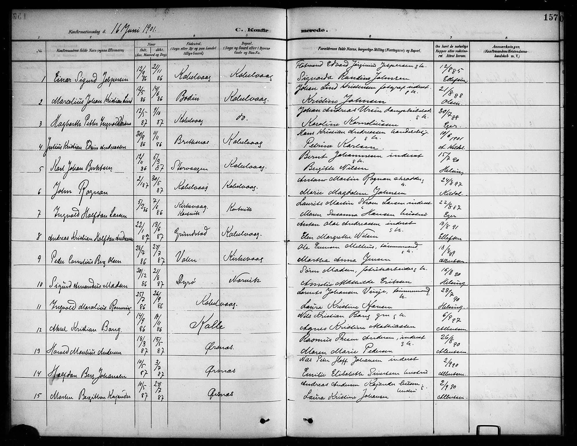 Ministerialprotokoller, klokkerbøker og fødselsregistre - Nordland, SAT/A-1459/874/L1078: Parish register (copy) no. 874C07, 1900-1907, p. 157