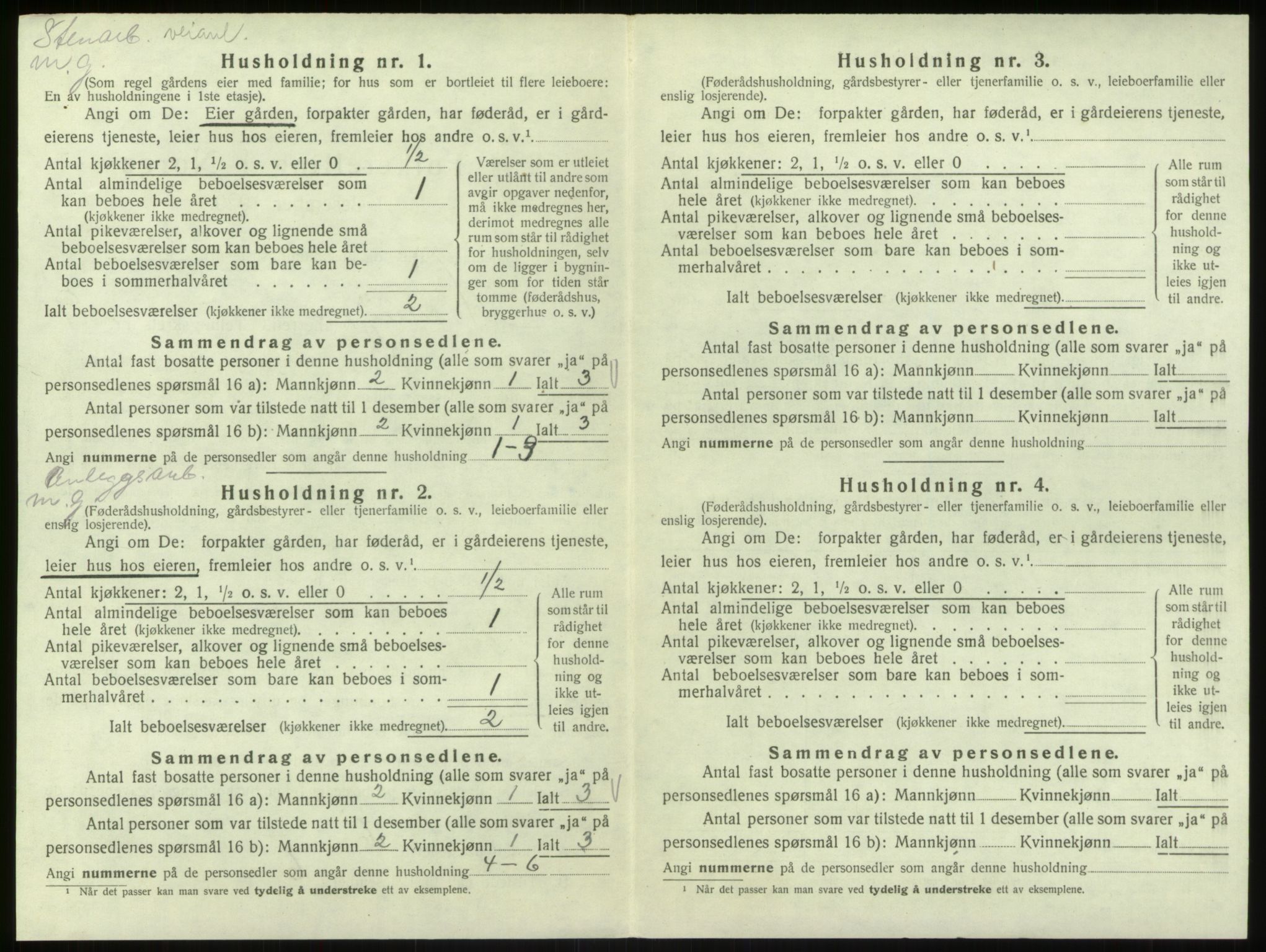 SAB, 1920 census for Hosanger, 1920, p. 530