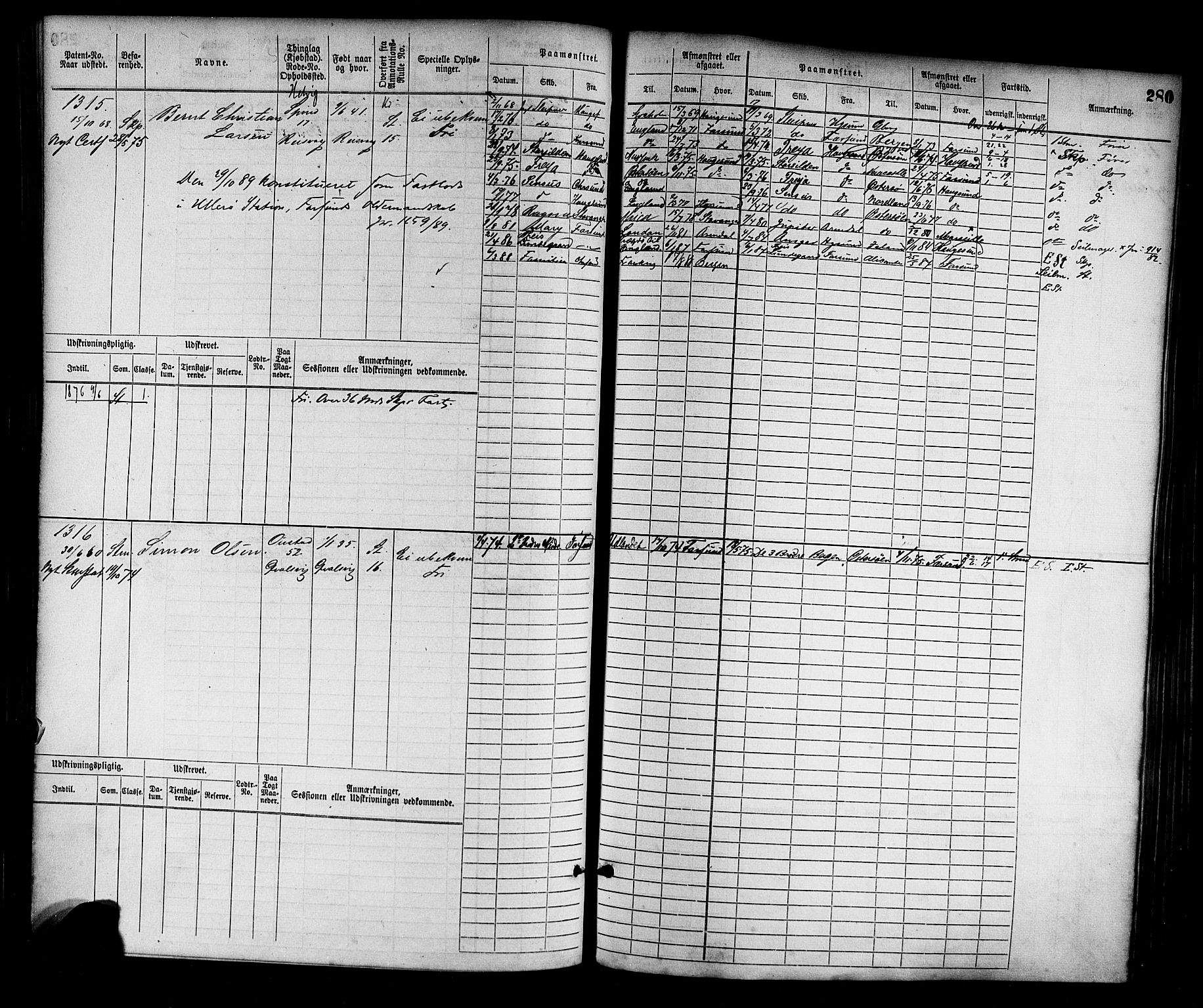 Farsund mønstringskrets, AV/SAK-2031-0017/F/Fb/L0002: Hovedrulle nr 759-1508, M-5, 1868-1900, p. 282