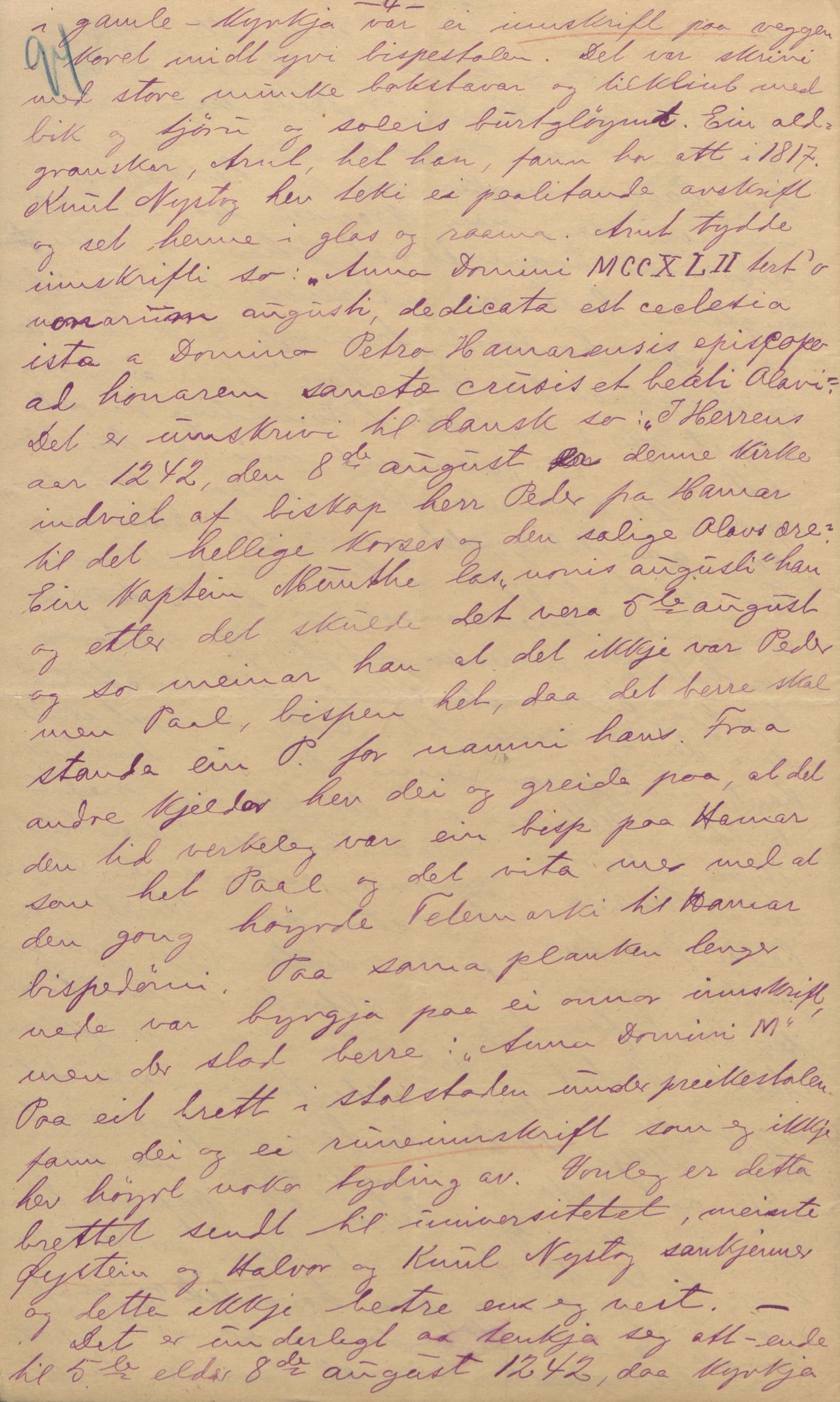 Rikard Berge, TEMU/TGM-A-1003/F/L0004/0051: 101-159 / 154 Grungedal, Vinje o.a. Sondre dreparen. Ætteliste, 1903-1906, p. 94