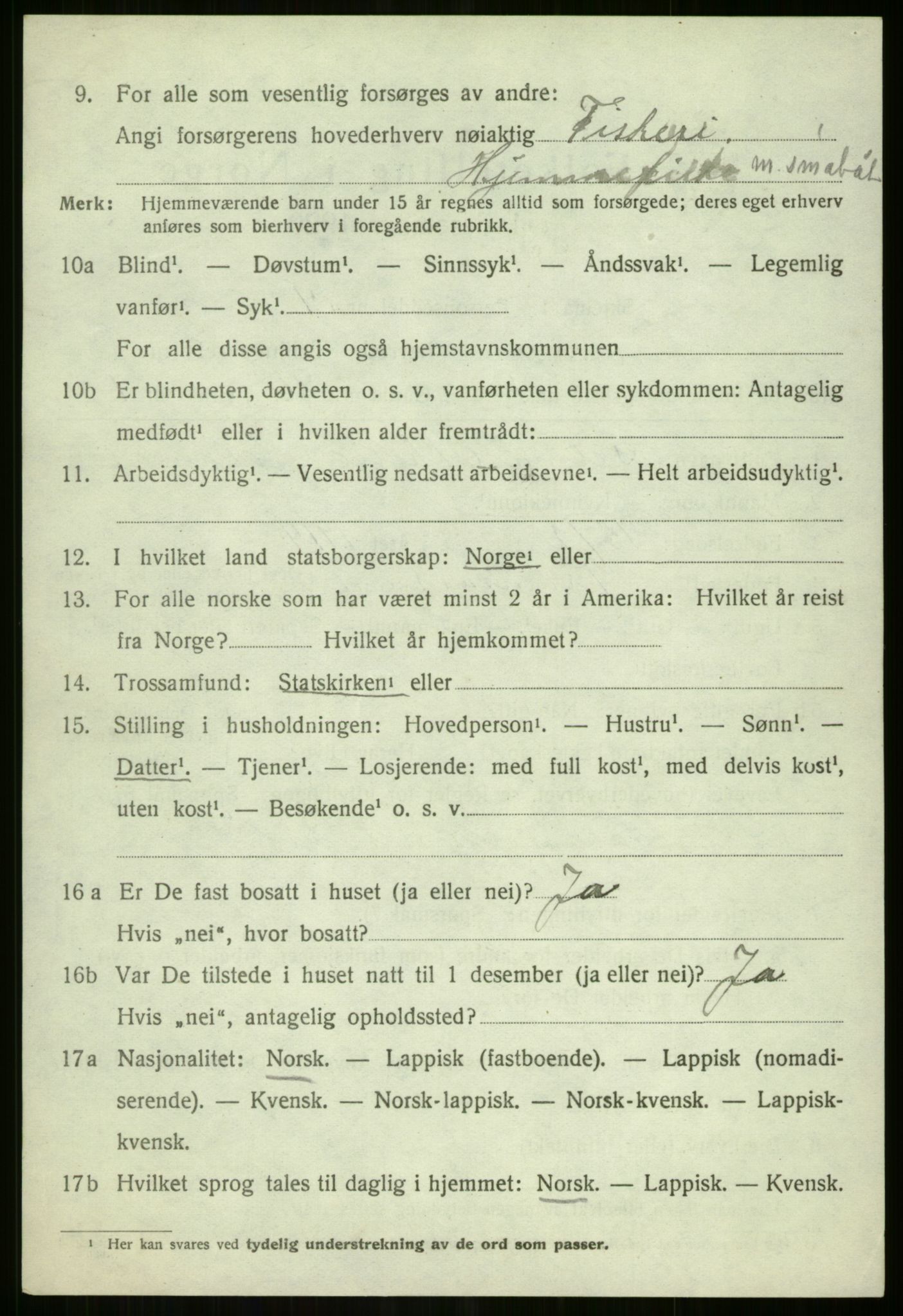 SATØ, 1920 census for Tromsøysund, 1920, p. 9949