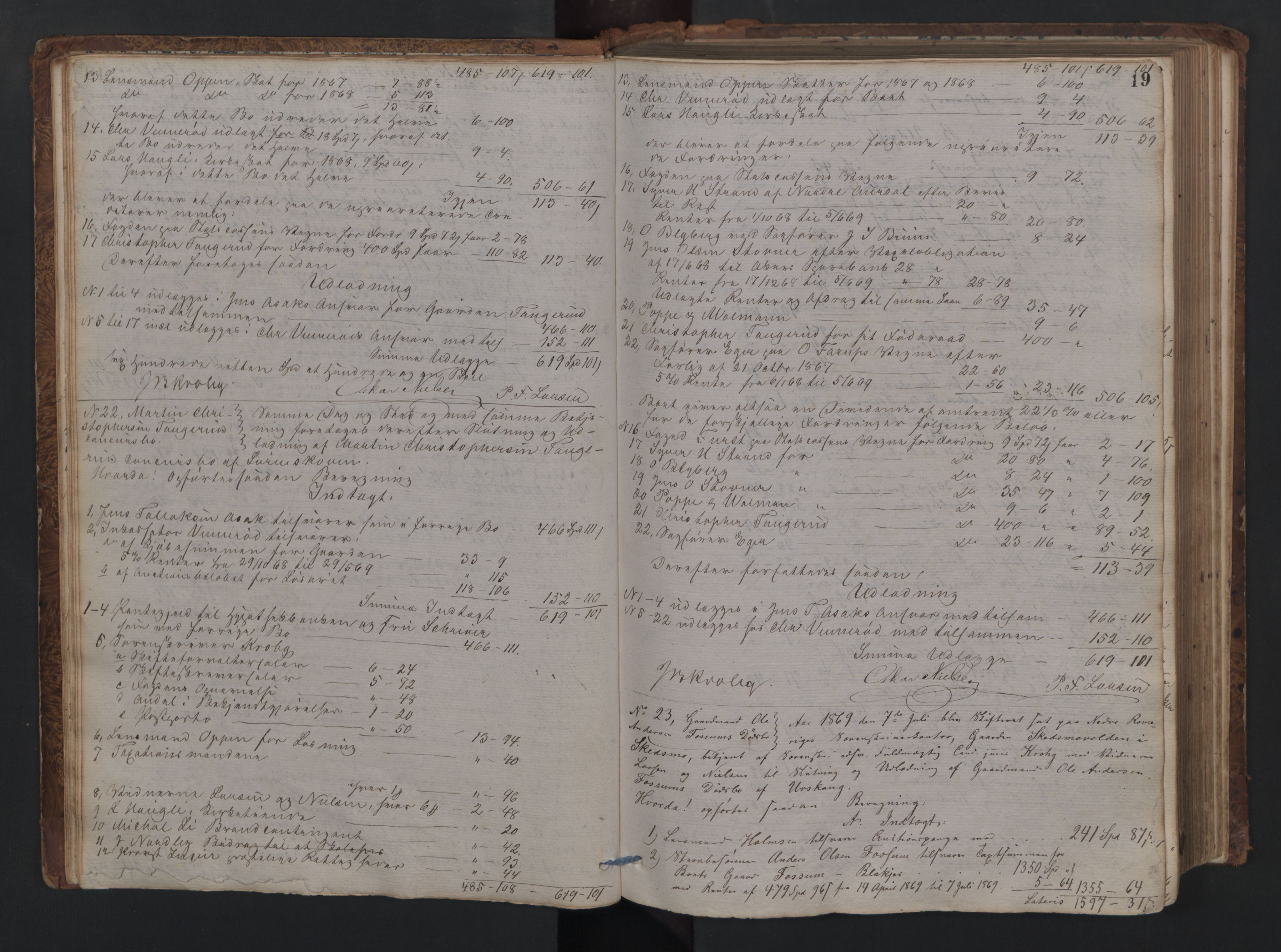 Nedre Romerike sorenskriveri, AV/SAO-A-10469/H/He/Hec/L0006: Skifteutlodningsprotokoll, 1869-1877, p. 18b-19a