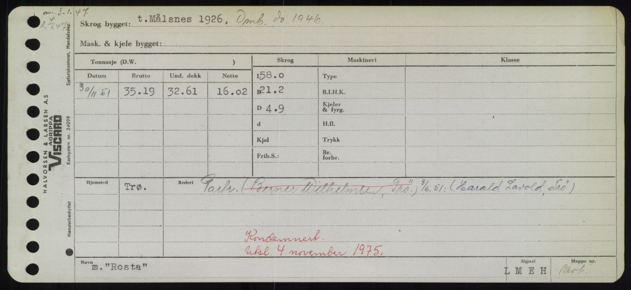 Sjøfartsdirektoratet med forløpere, Skipsmålingen, RA/S-1627/H/Hd/L0031: Fartøy, Rju-Sam, p. 215