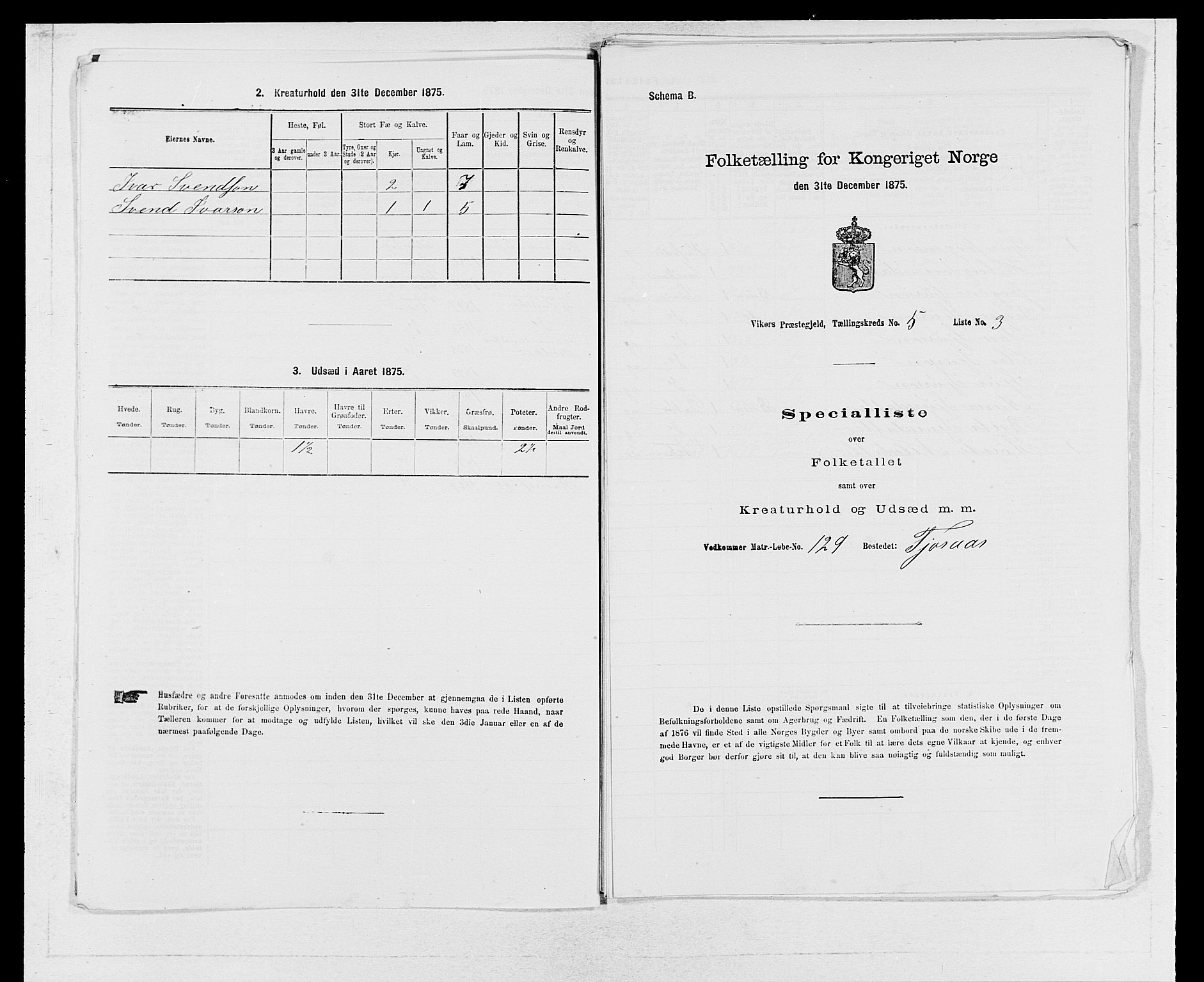 SAB, 1875 census for 1238P Vikør, 1875, p. 680