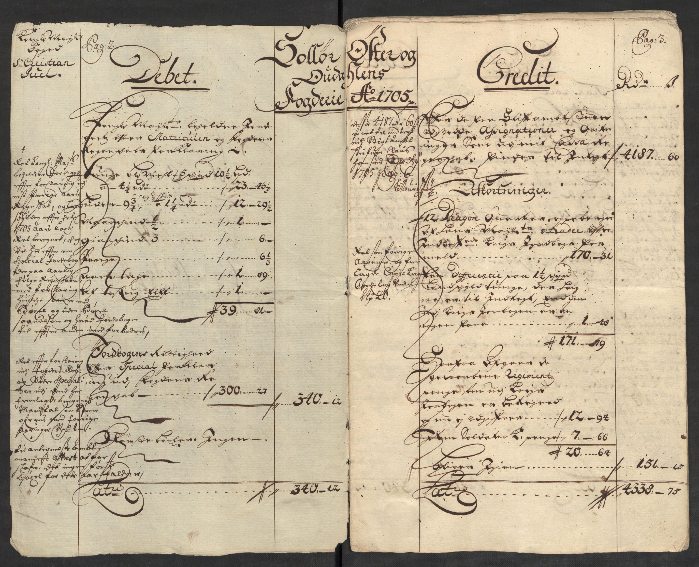 Rentekammeret inntil 1814, Reviderte regnskaper, Fogderegnskap, RA/EA-4092/R13/L0843: Fogderegnskap Solør, Odal og Østerdal, 1705-1706, p. 4