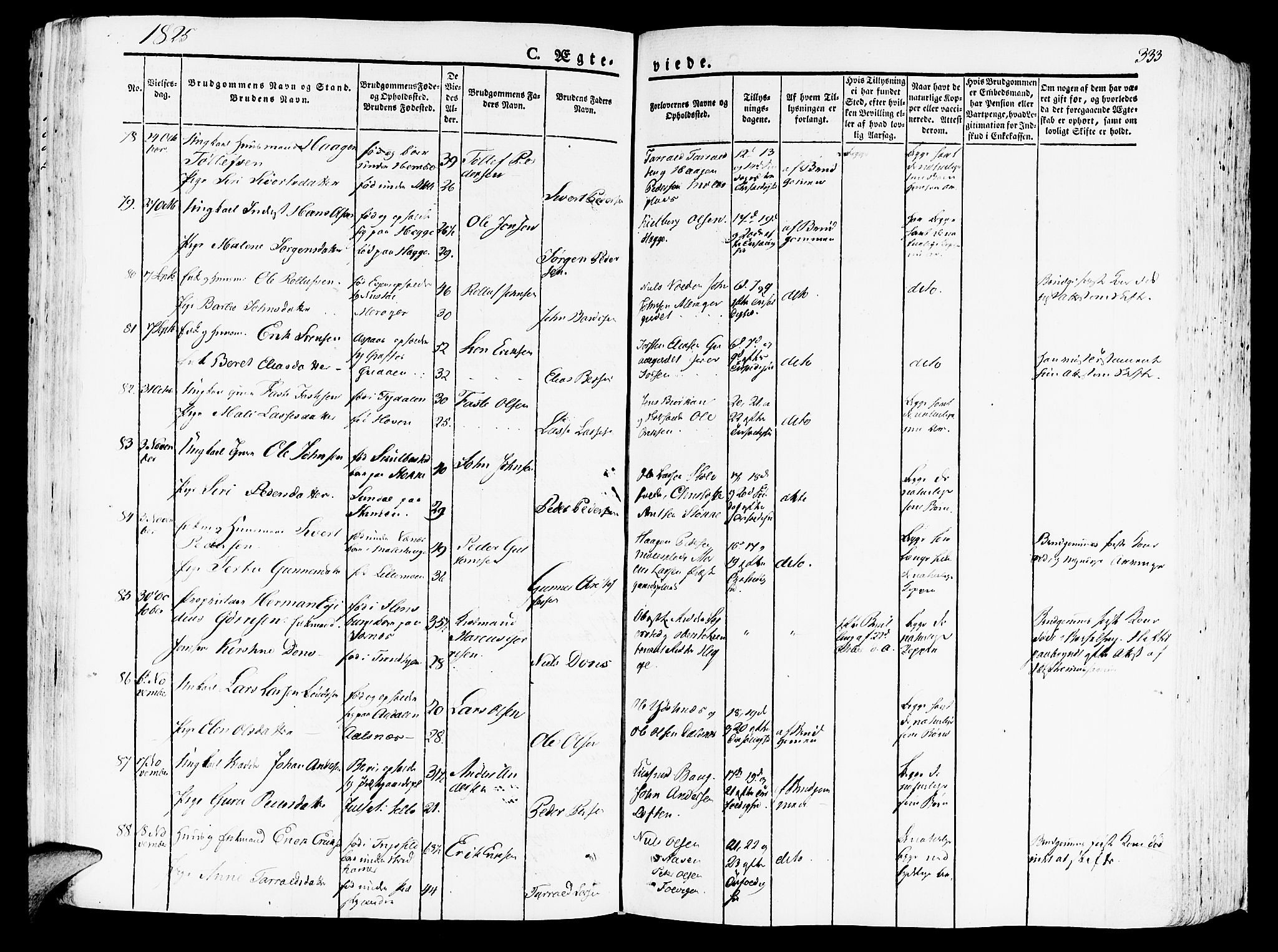Ministerialprotokoller, klokkerbøker og fødselsregistre - Nord-Trøndelag, SAT/A-1458/709/L0070: Parish register (official) no. 709A10, 1820-1832, p. 333