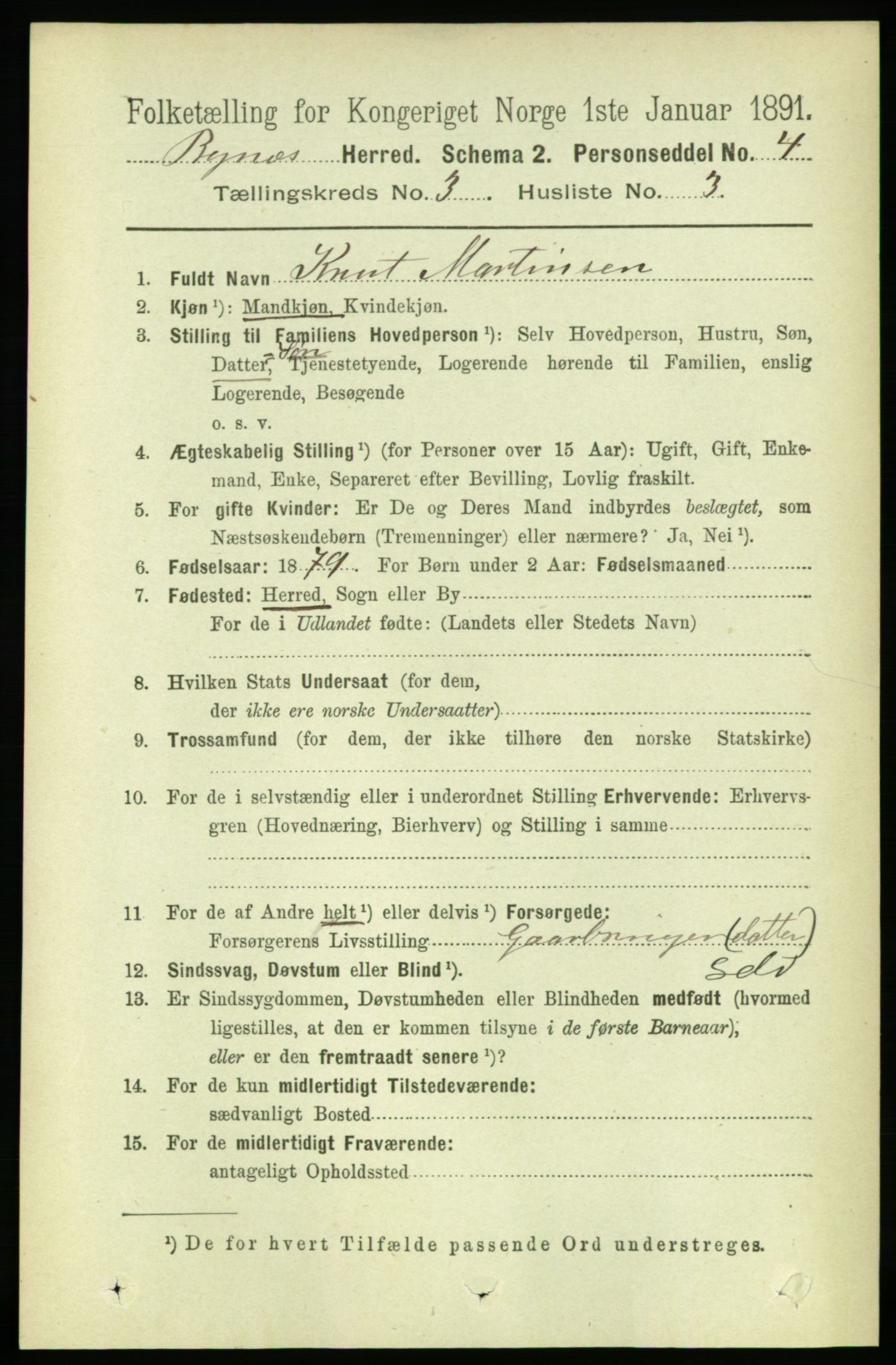 RA, 1891 census for 1655 Byneset, 1891, p. 1304