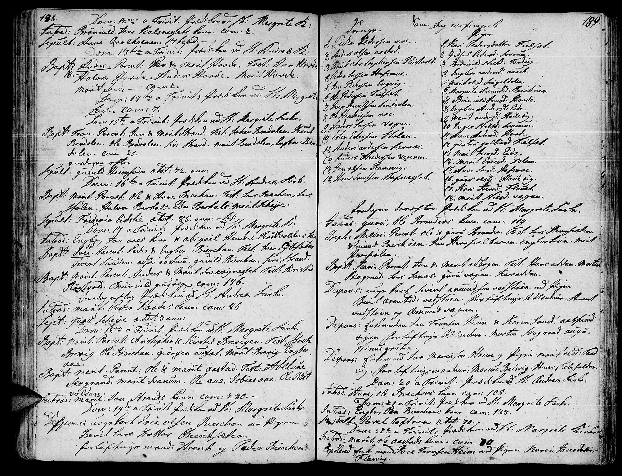 Ministerialprotokoller, klokkerbøker og fødselsregistre - Sør-Trøndelag, SAT/A-1456/630/L0489: Parish register (official) no. 630A02, 1757-1794, p. 188-189