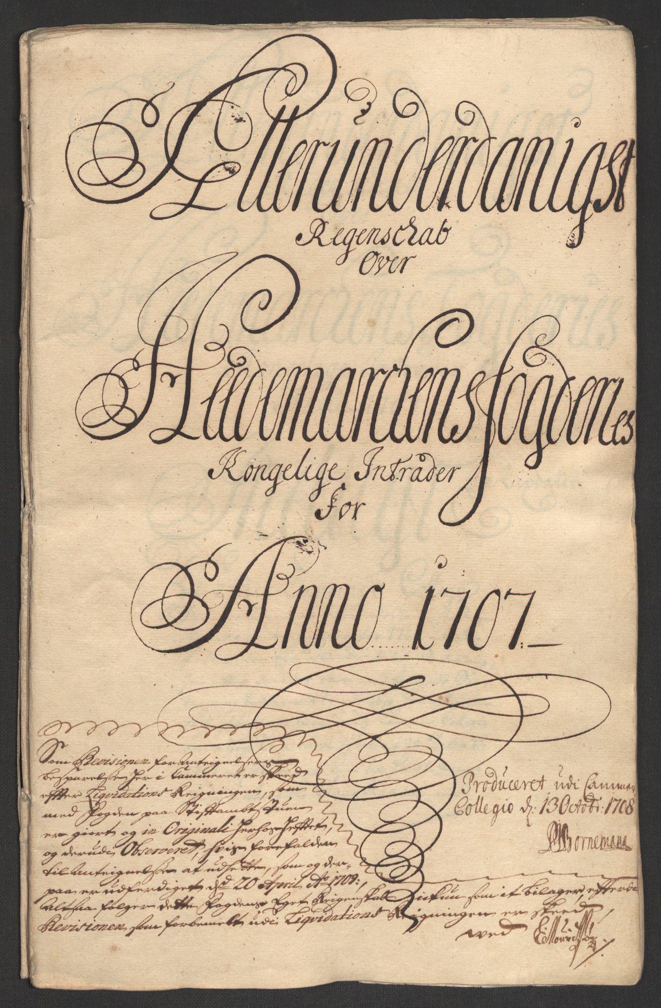 Rentekammeret inntil 1814, Reviderte regnskaper, Fogderegnskap, RA/EA-4092/R16/L1043: Fogderegnskap Hedmark, 1706-1707, p. 289