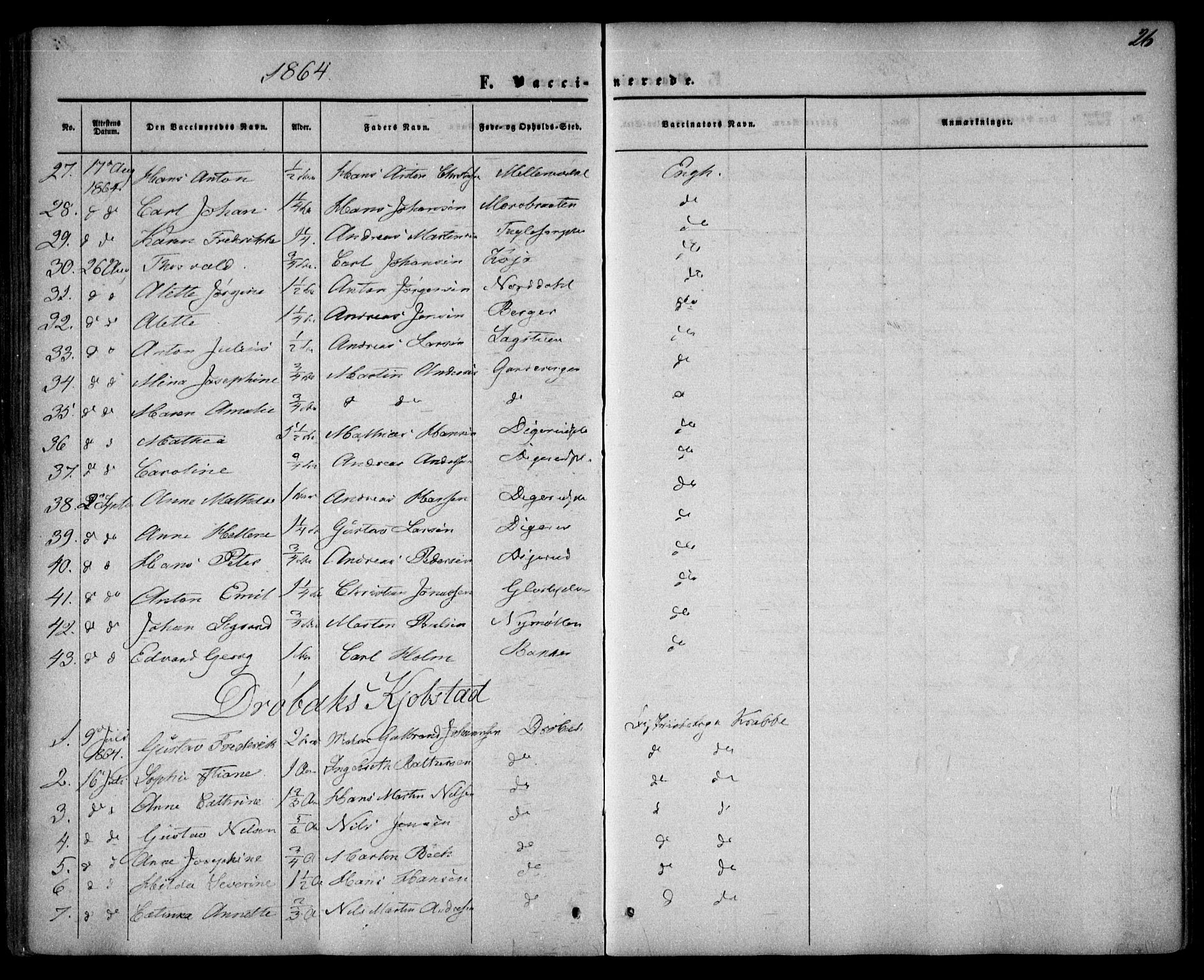 Drøbak prestekontor Kirkebøker, AV/SAO-A-10142a/F/Fa/L0002: Parish register (official) no. I 2, 1858-1870, p. 26