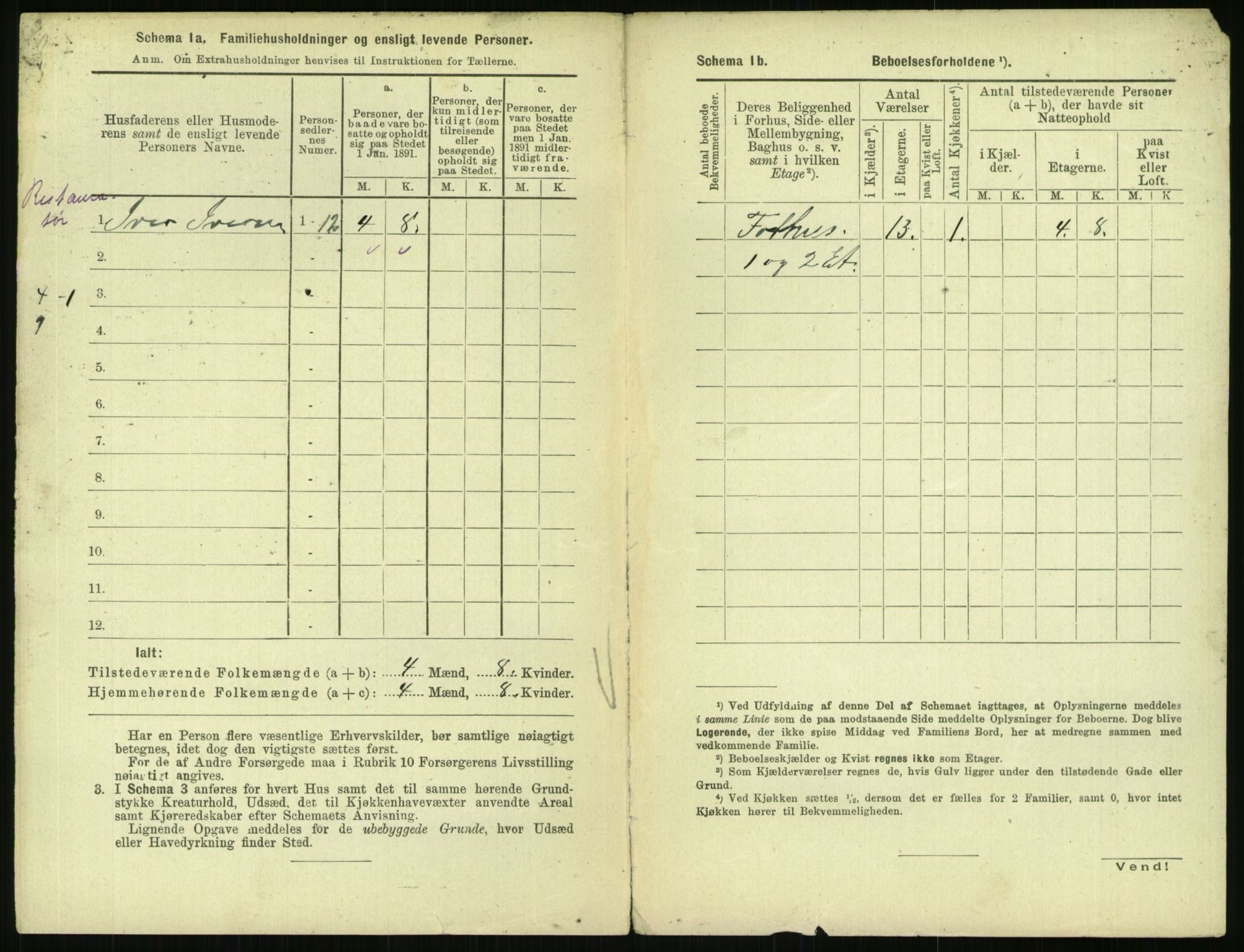 RA, 1891 census for 0301 Kristiania, 1891, p. 8121