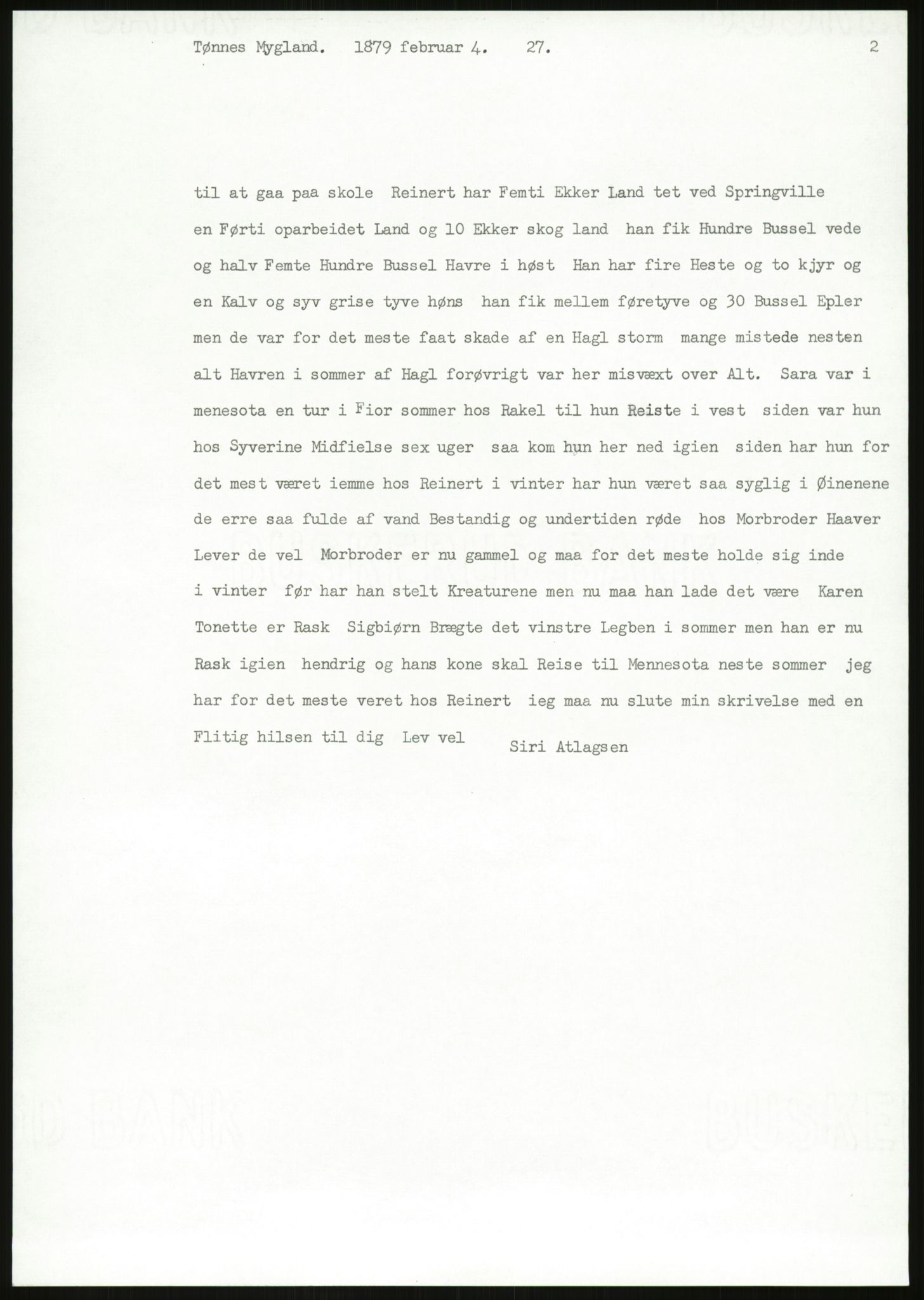 Samlinger til kildeutgivelse, Amerikabrevene, AV/RA-EA-4057/F/L0028: Innlån fra Vest-Agder , 1838-1914, p. 627