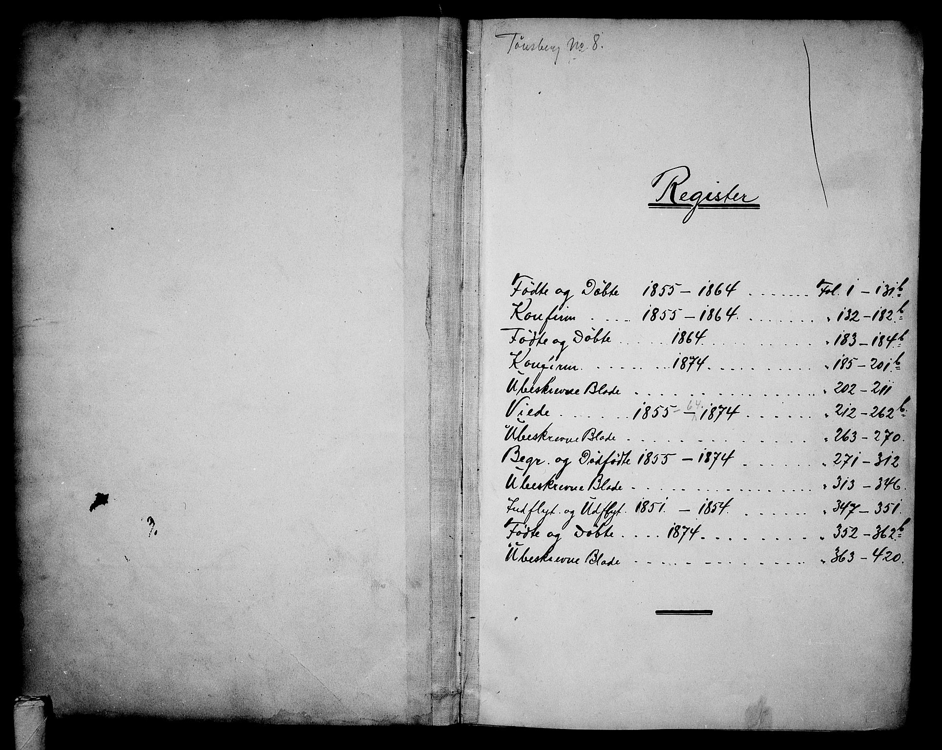 Tønsberg kirkebøker, AV/SAKO-A-330/G/Ga/L0003: Parish register (copy) no. 3, 1855-1864