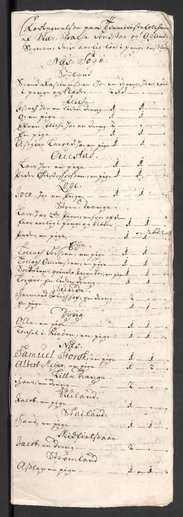 Rentekammeret inntil 1814, Reviderte regnskaper, Fogderegnskap, AV/RA-EA-4092/R43/L2554: Fogderegnskap Lista og Mandal, 1711, p. 283