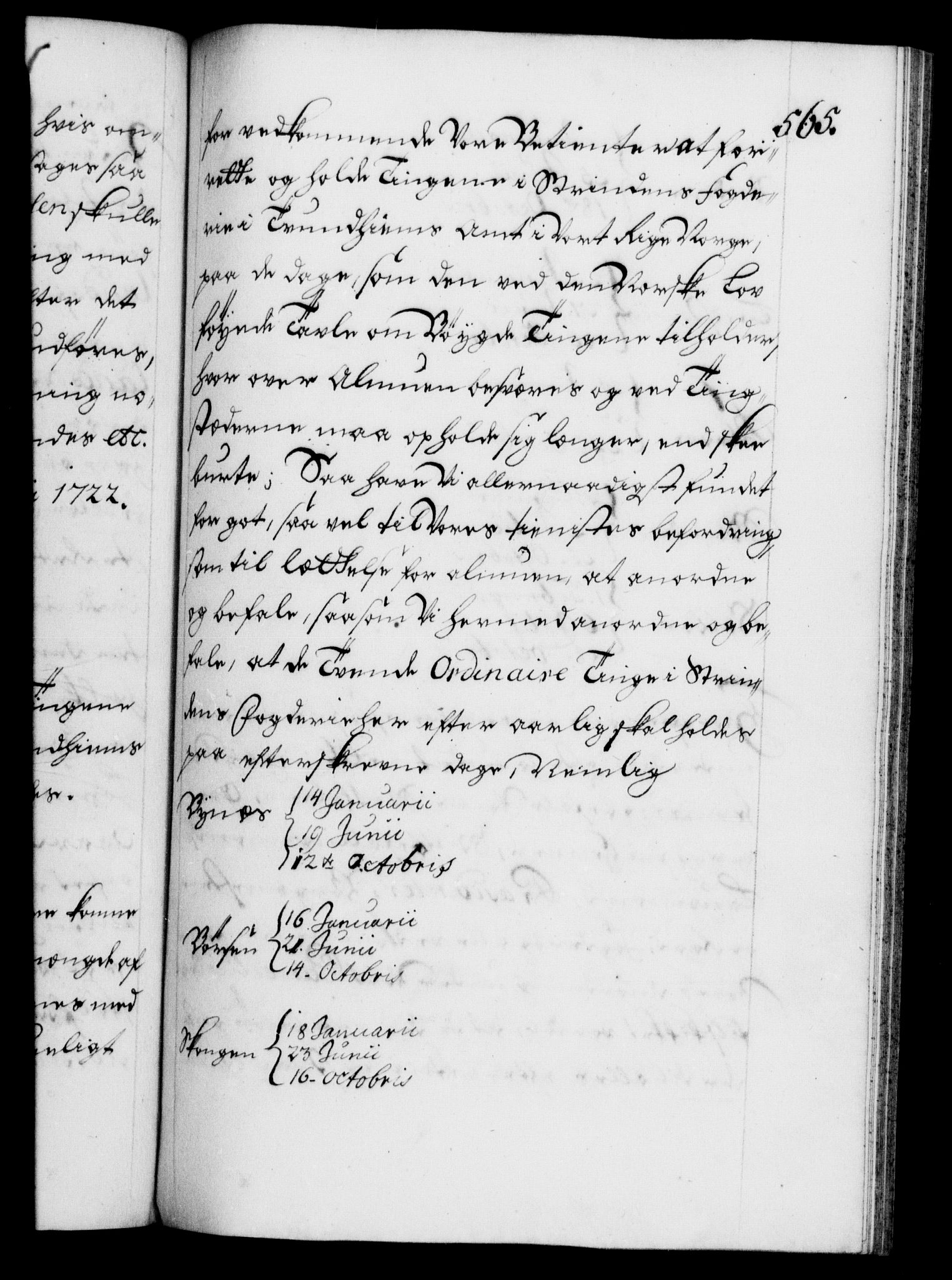 Danske Kanselli 1572-1799, AV/RA-EA-3023/F/Fc/Fca/Fcaa/L0023: Norske registre, 1720-1722, p. 565a