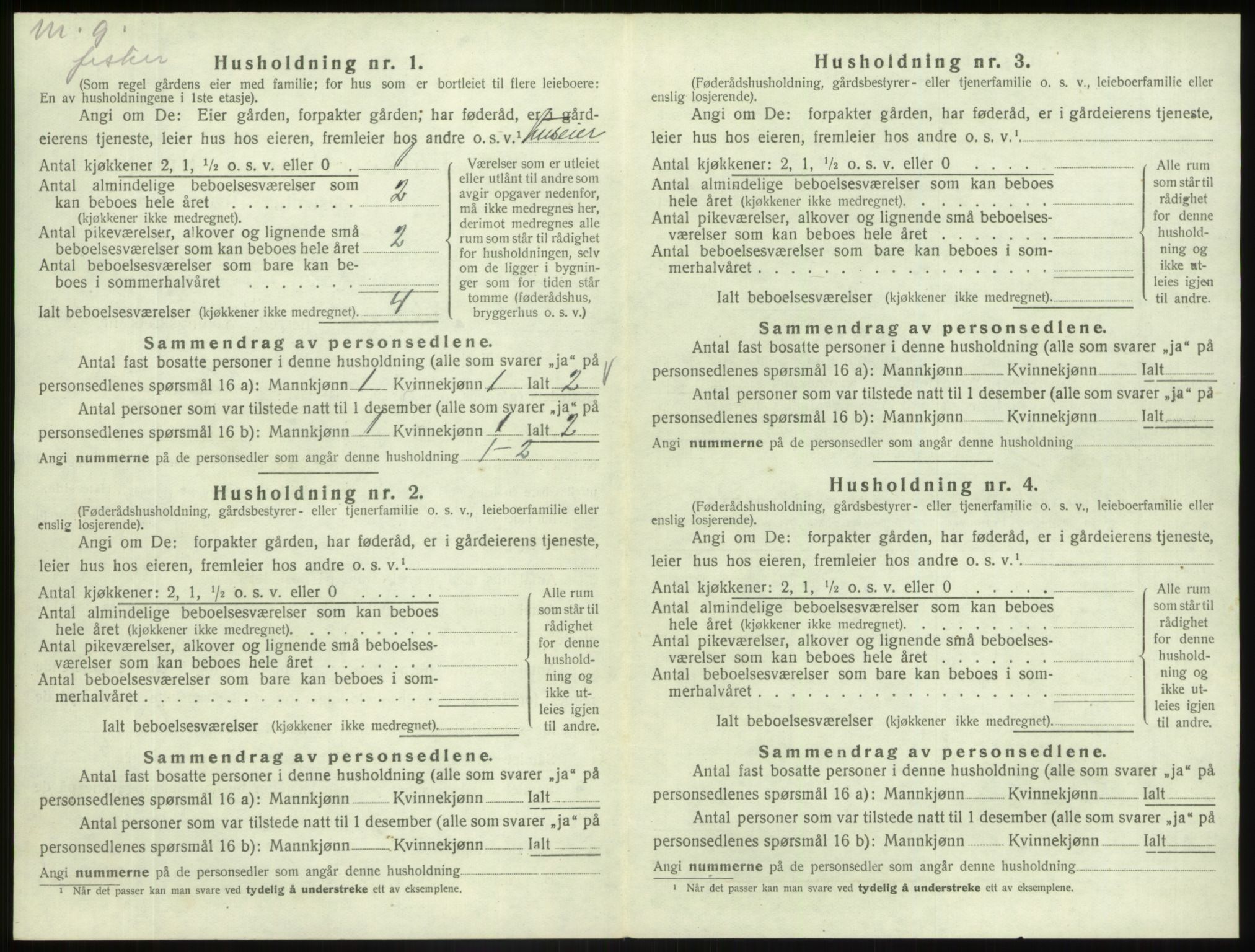 SAB, 1920 census for Askvoll, 1920, p. 1061