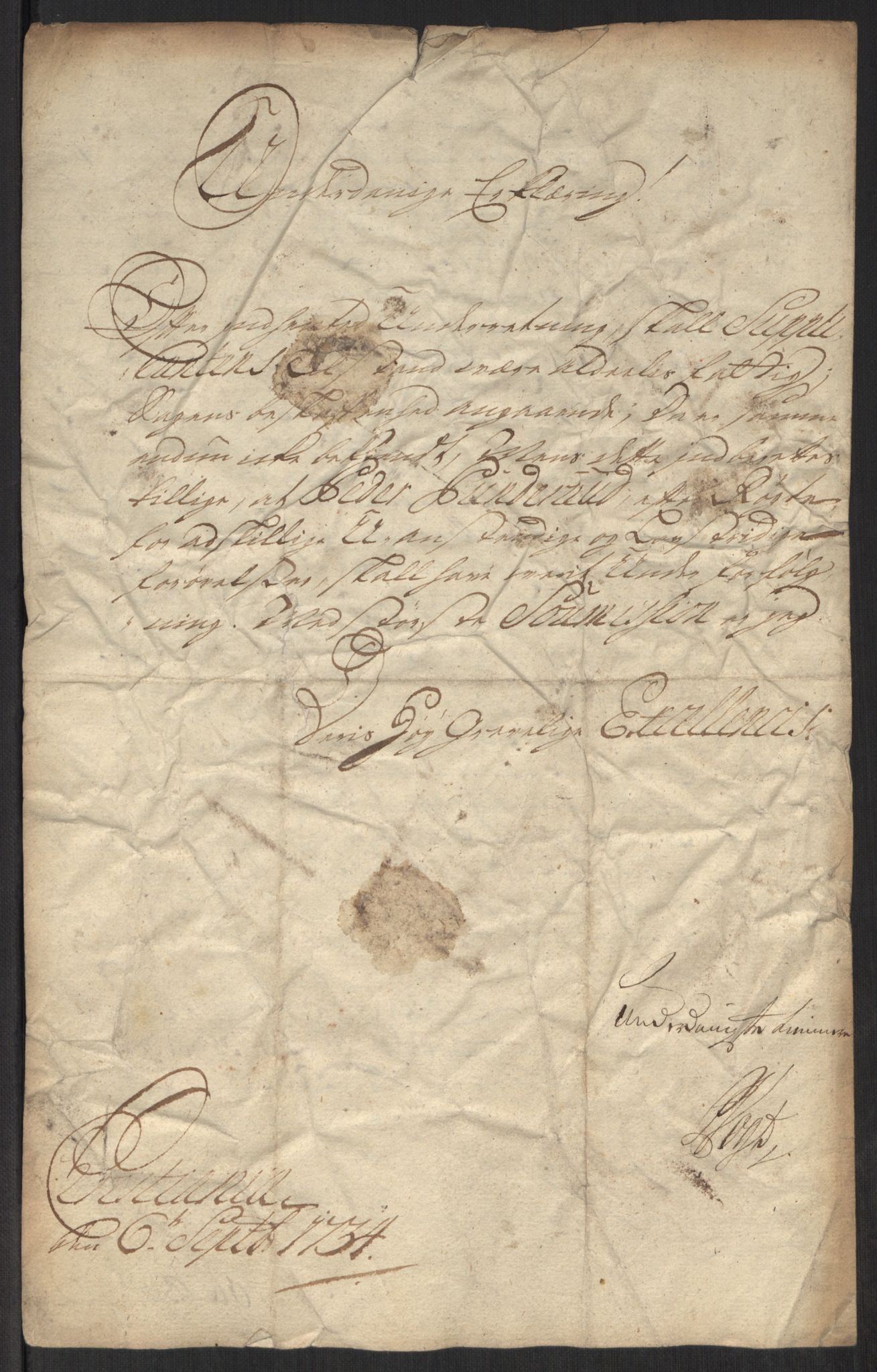 Stattholderembetet 1572-1771, AV/RA-EA-2870/Ef/L0107: Brev fra embetsmenn og andre, 1733-1734, p. 333