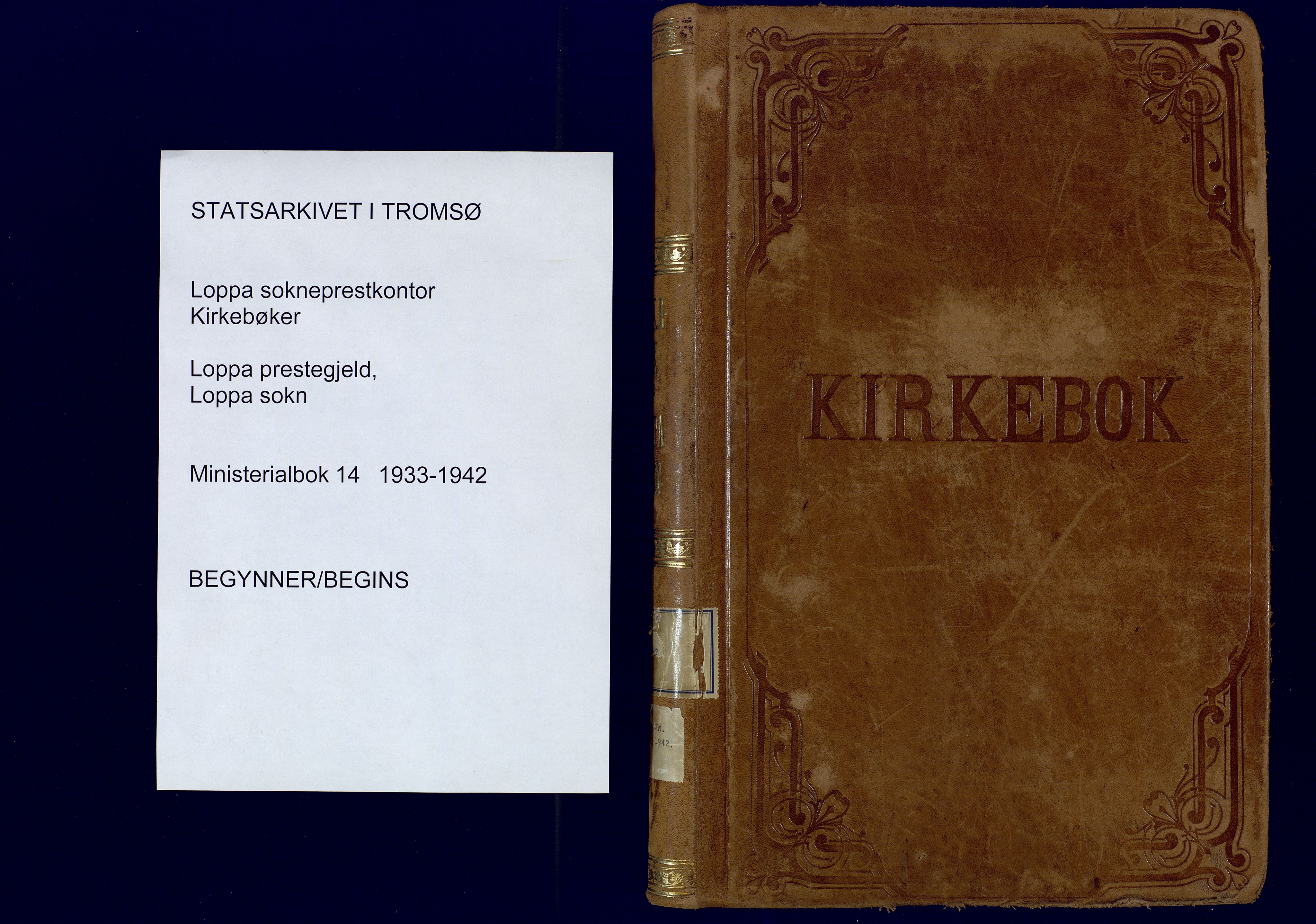 Loppa sokneprestkontor, AV/SATØ-S-1339/H/Ha/L0014kirke: Parish register (official) no. 14, 1933-1942