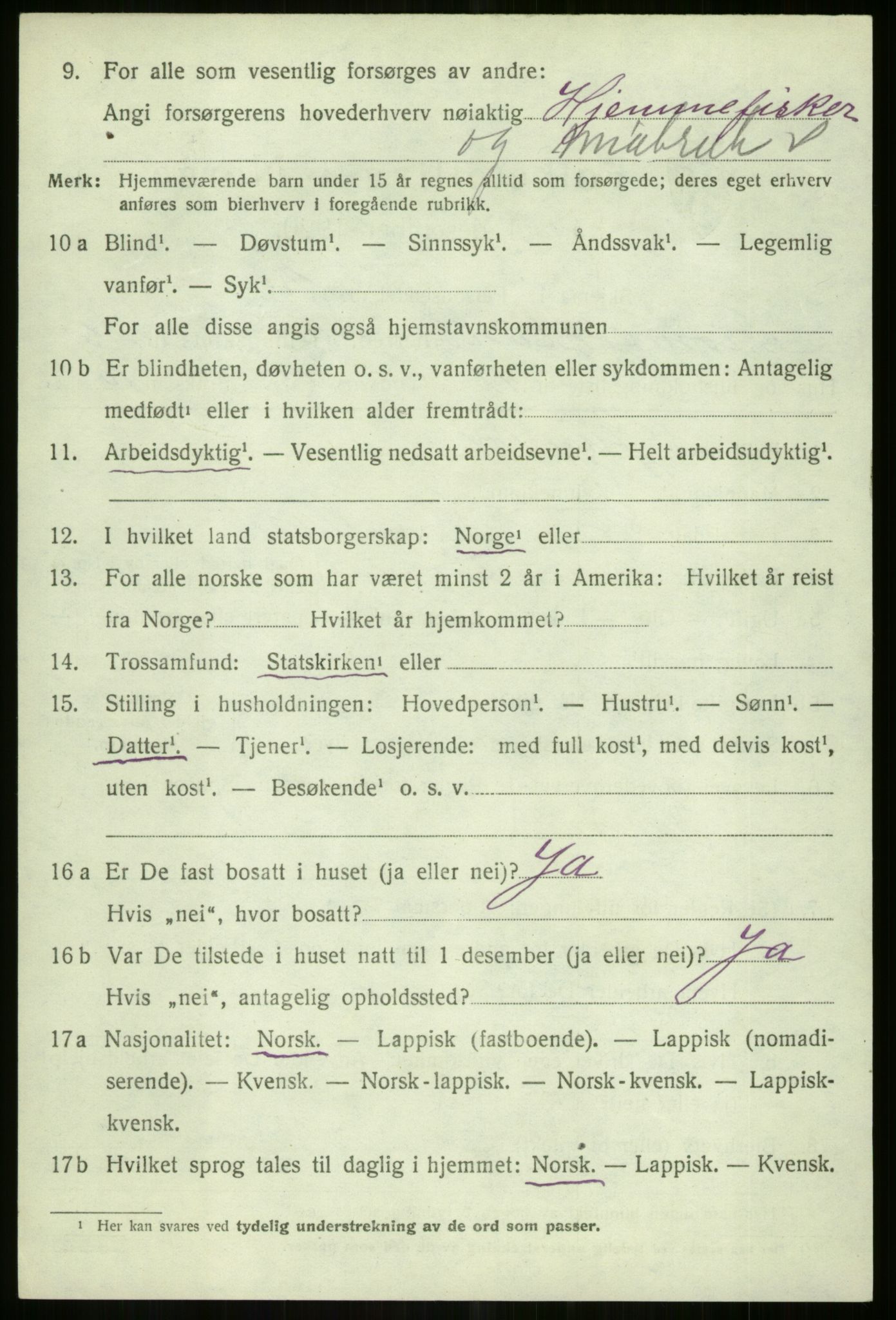 SATØ, 1920 census for Tromsøysund, 1920, p. 12177