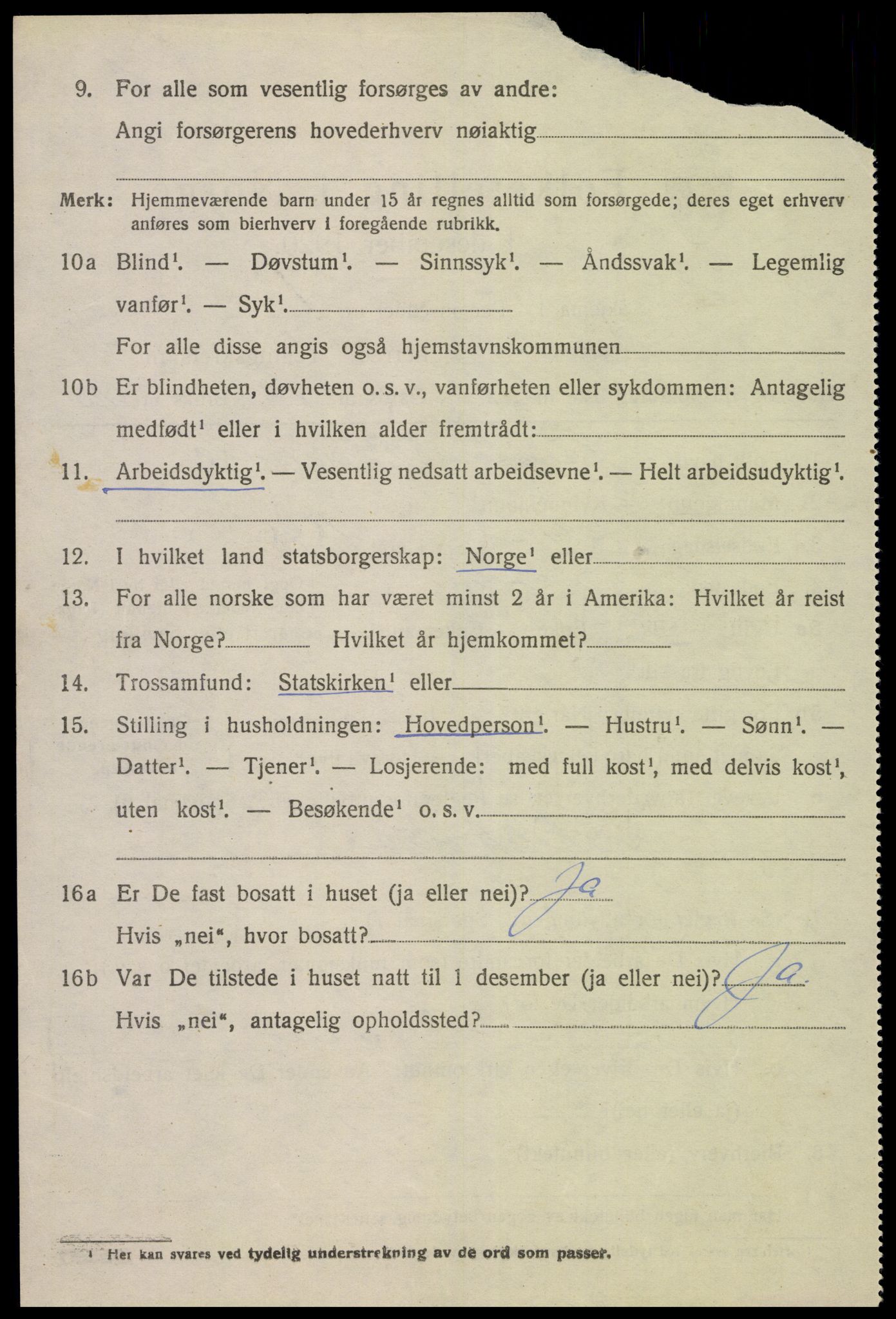 SAK, 1920 census for Dypvåg, 1920, p. 3334