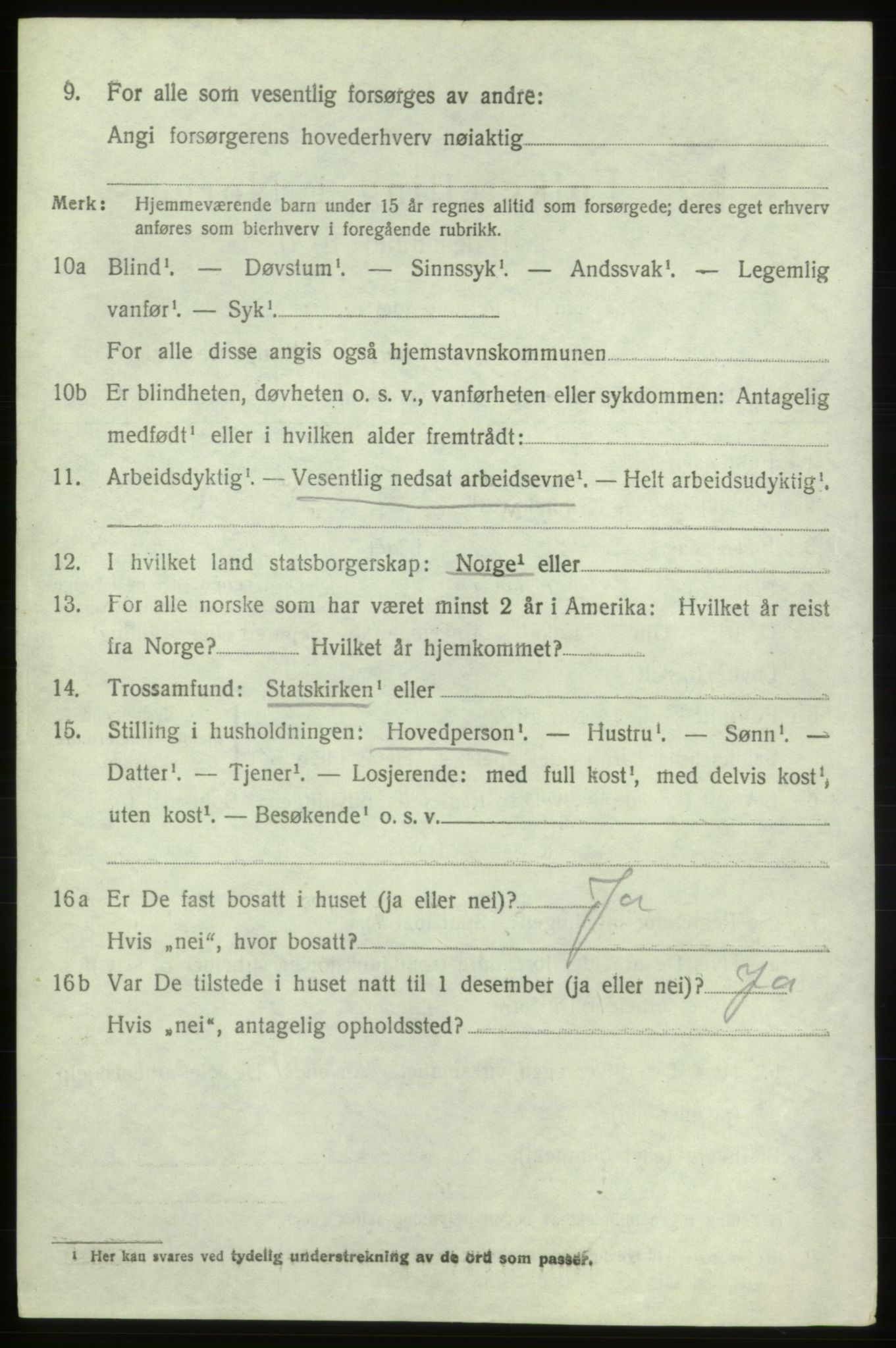 SAB, 1920 census for Sveio, 1920, p. 1505