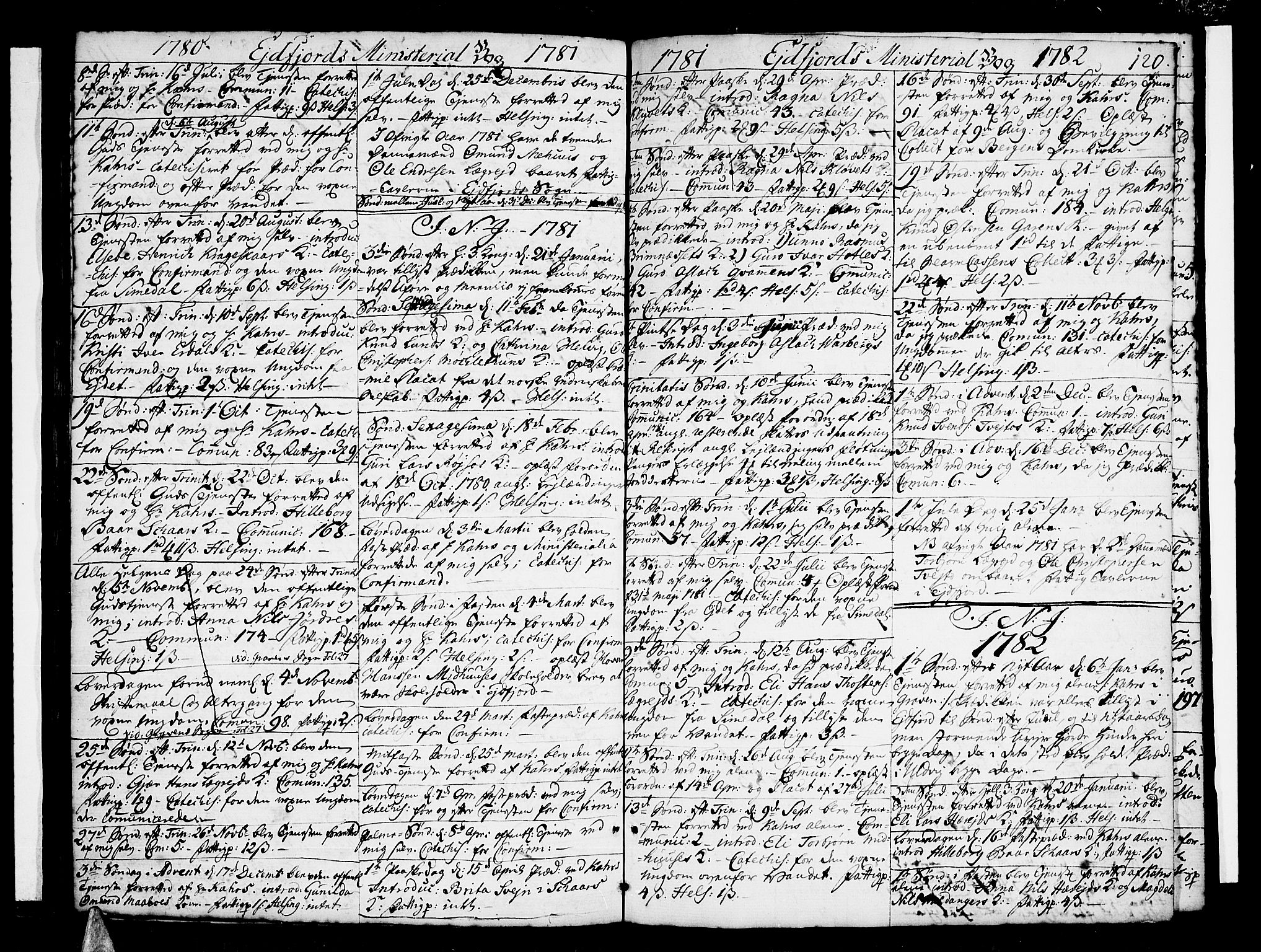 Ulvik sokneprestembete, SAB/A-78801/H/Haa: Parish register (official) no. A 10, 1745-1792, p. 120