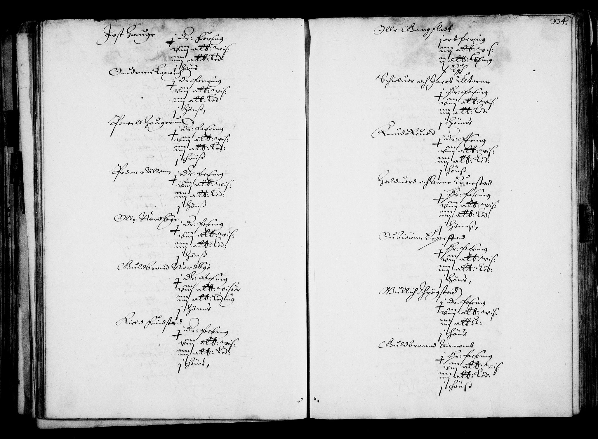 Rentekammeret inntil 1814, Realistisk ordnet avdeling, AV/RA-EA-4070/N/Na/L0001: [XI f]: Akershus stifts jordebok, 1652, p. 333b-334a