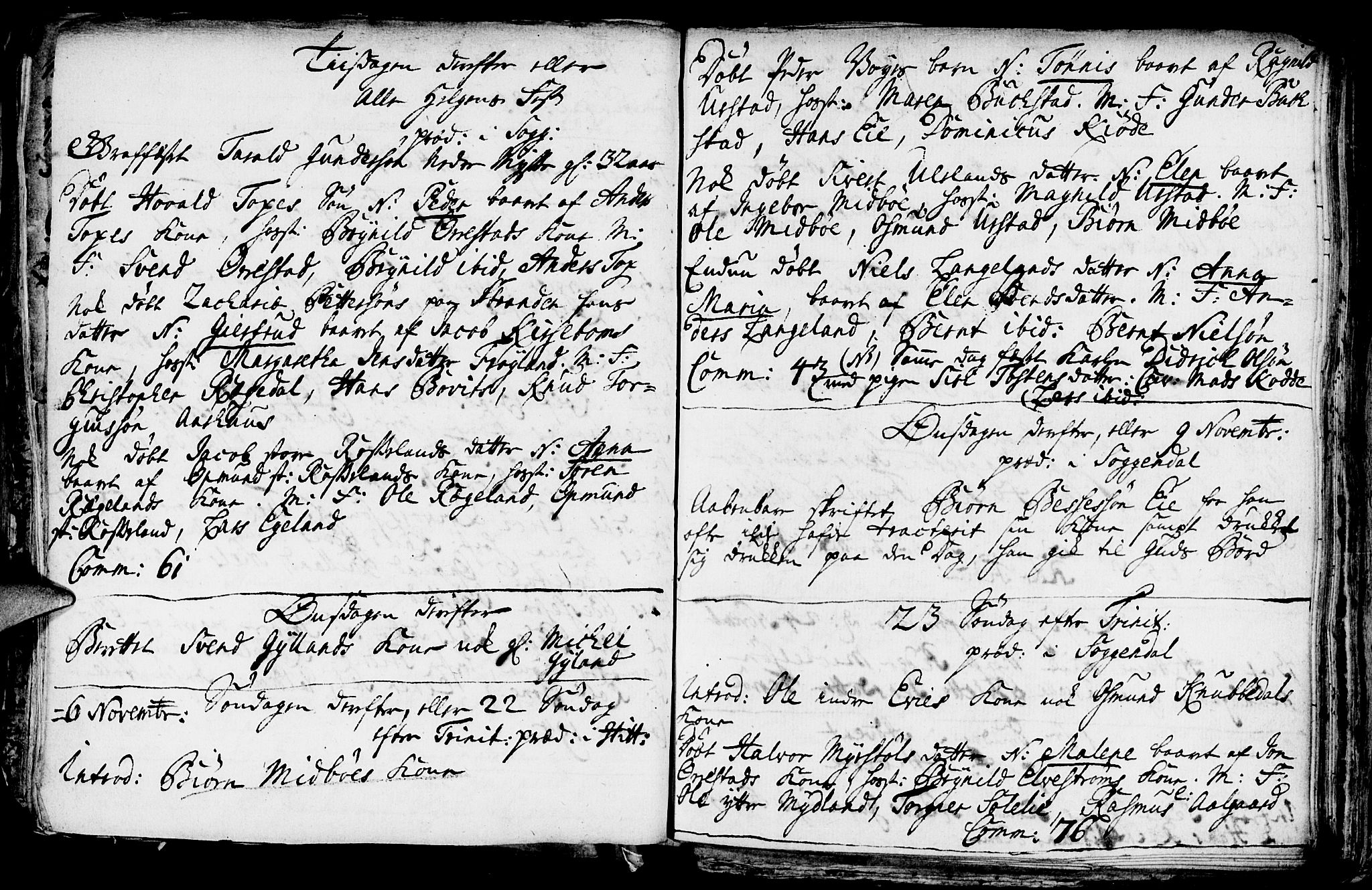 Sokndal sokneprestkontor, AV/SAST-A-101808: Parish register (official) no. A 1, 1729-1740