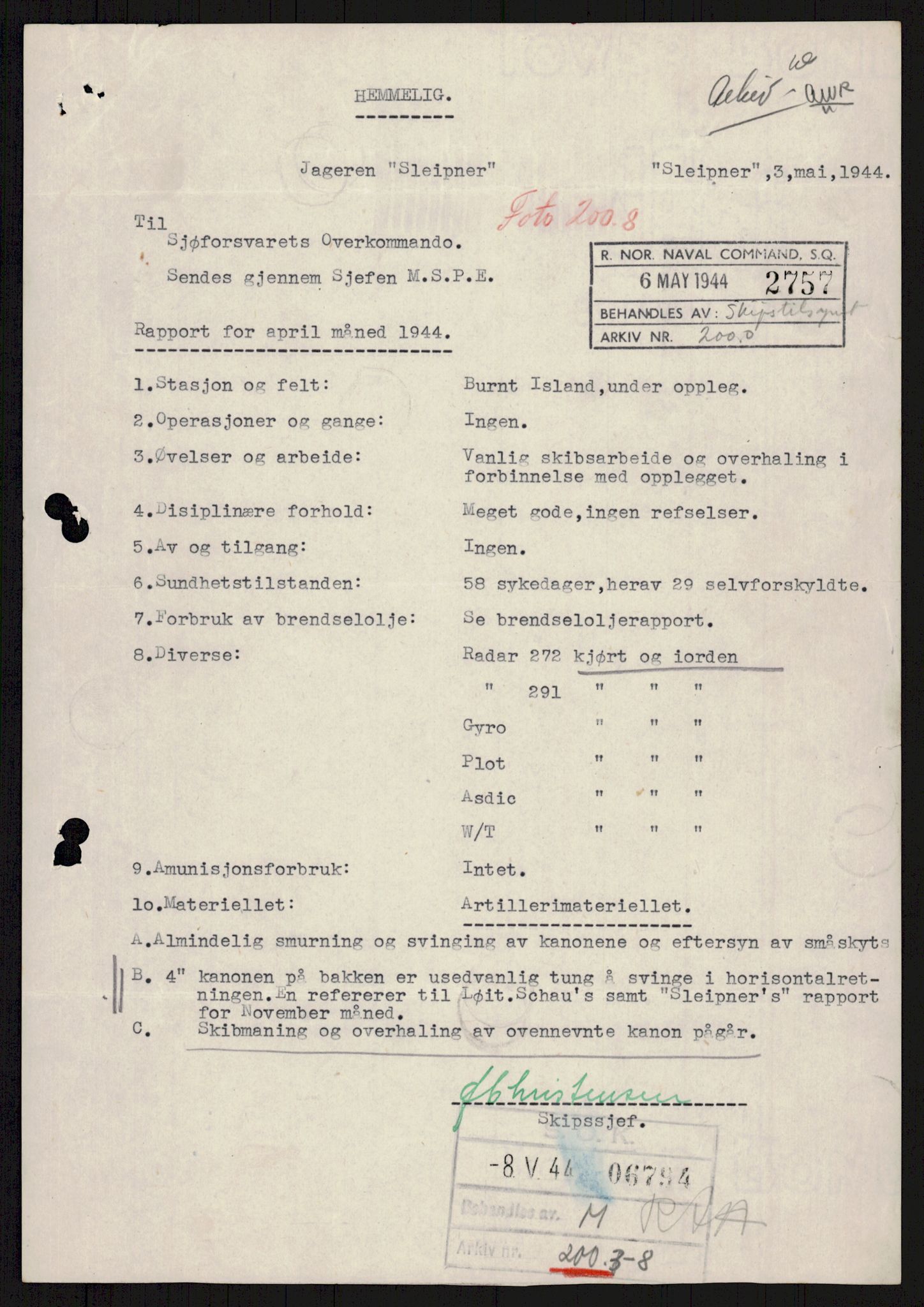 Forsvaret, Sjøforsvarets overkommando, AV/RA-RAFA-2035/D/Dc/L0193: --, 1940-1951, p. 32