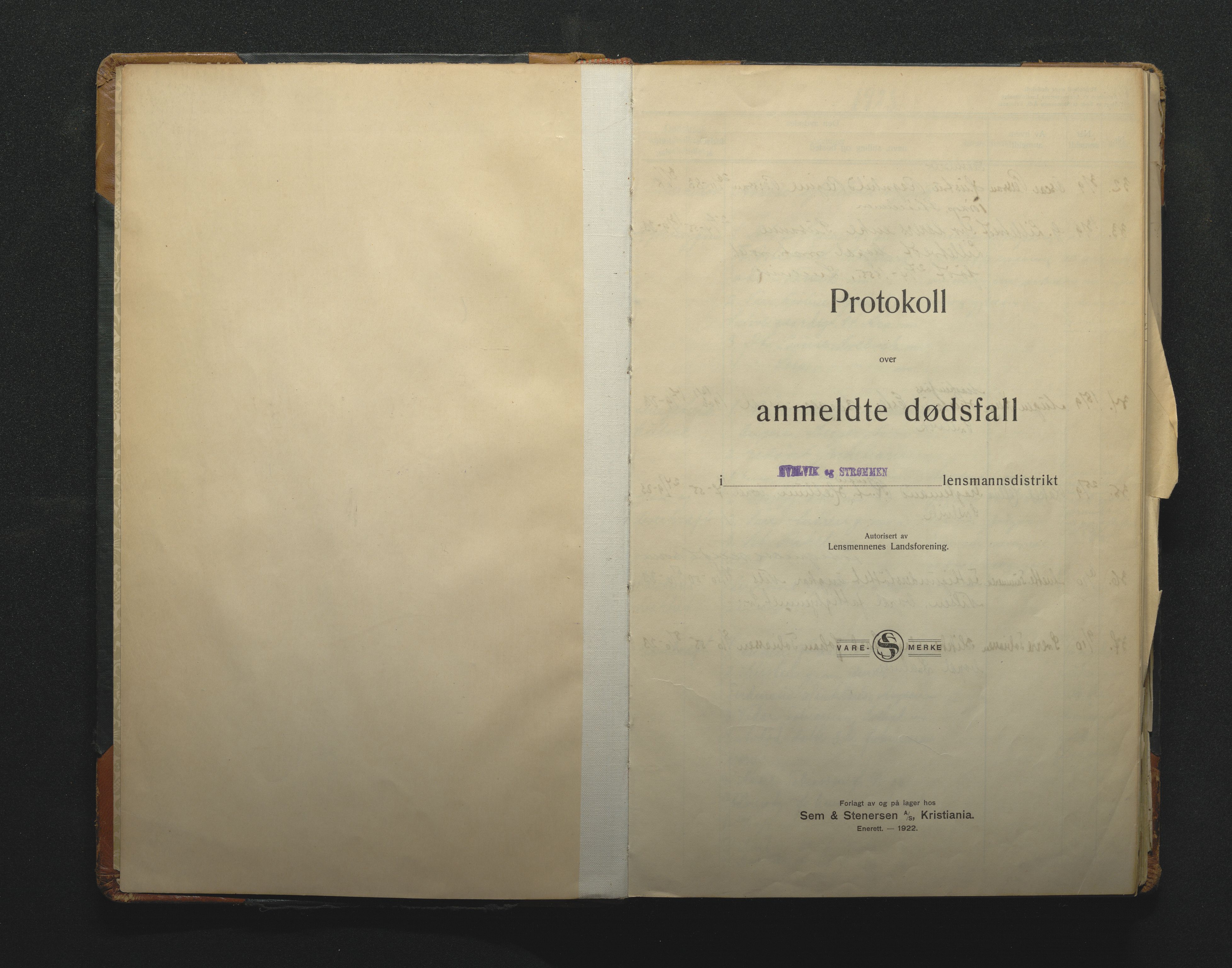 Svelvik og Strømm lensmannskontor, AV/SAKO-A-551/H/Ha/L0002: Dødsfallsprotokoll, 1923-1947