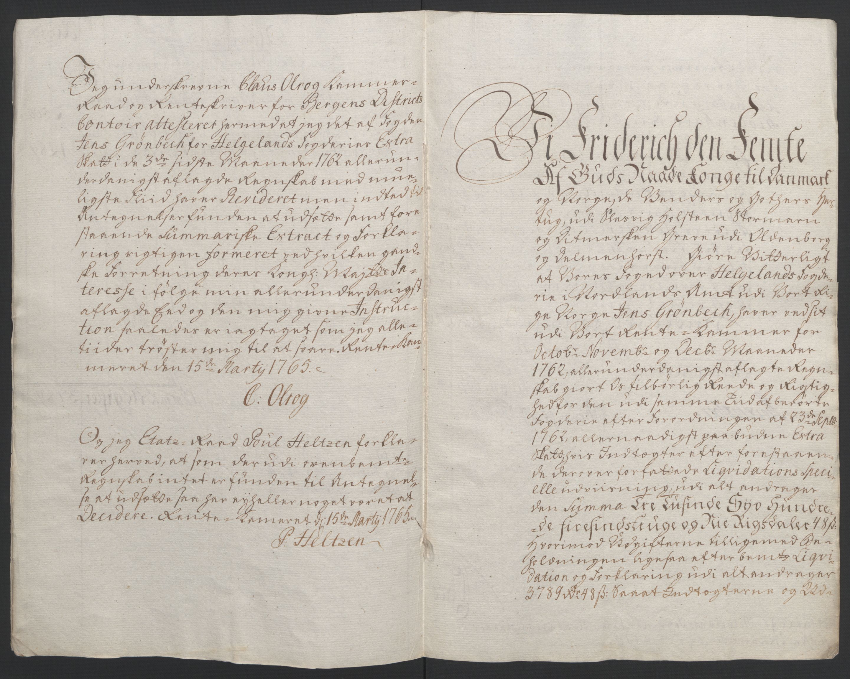 Rentekammeret inntil 1814, Reviderte regnskaper, Fogderegnskap, AV/RA-EA-4092/R65/L4573: Ekstraskatten Helgeland, 1762-1772, p. 8