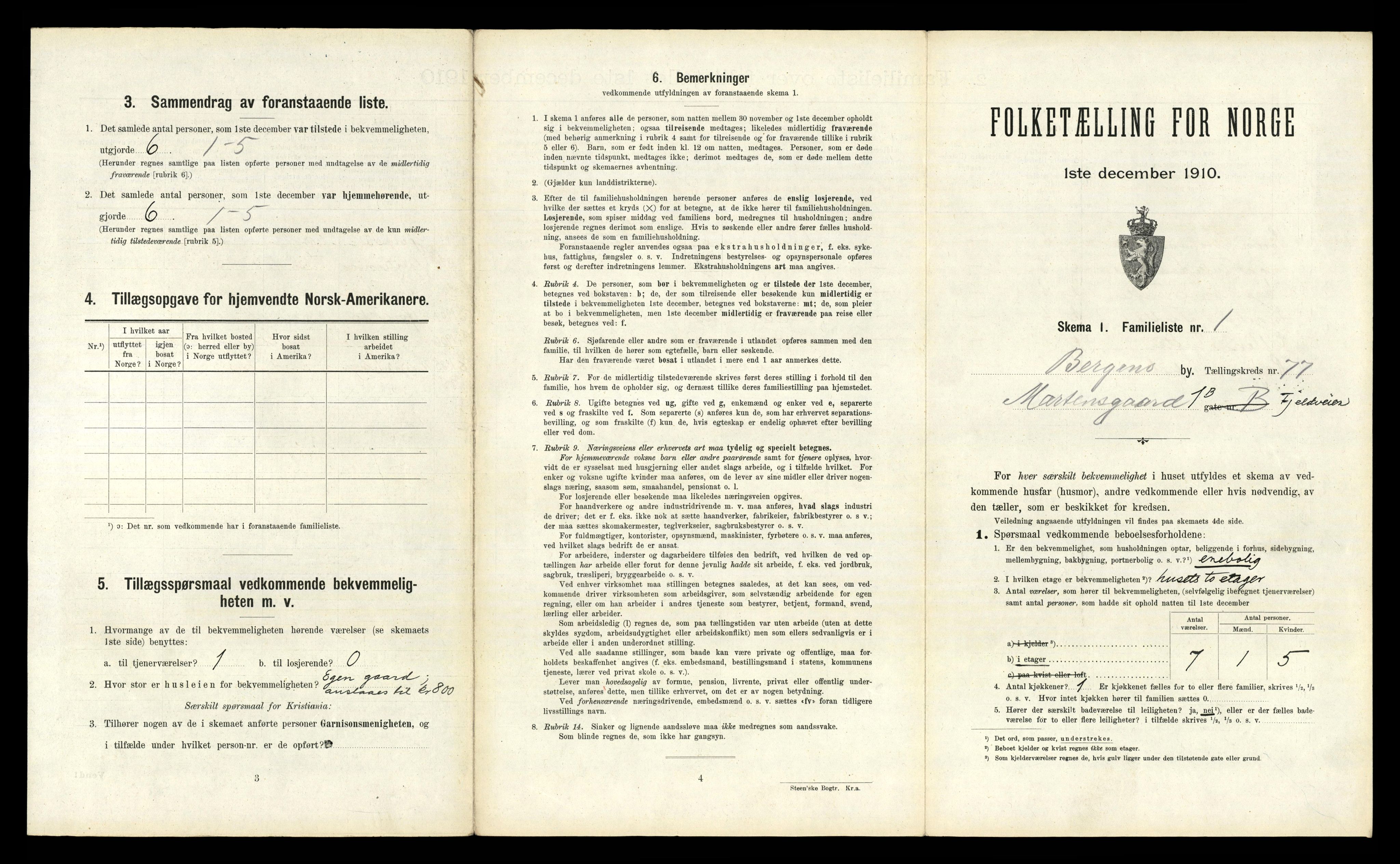 RA, 1910 census for Bergen, 1910, p. 26913