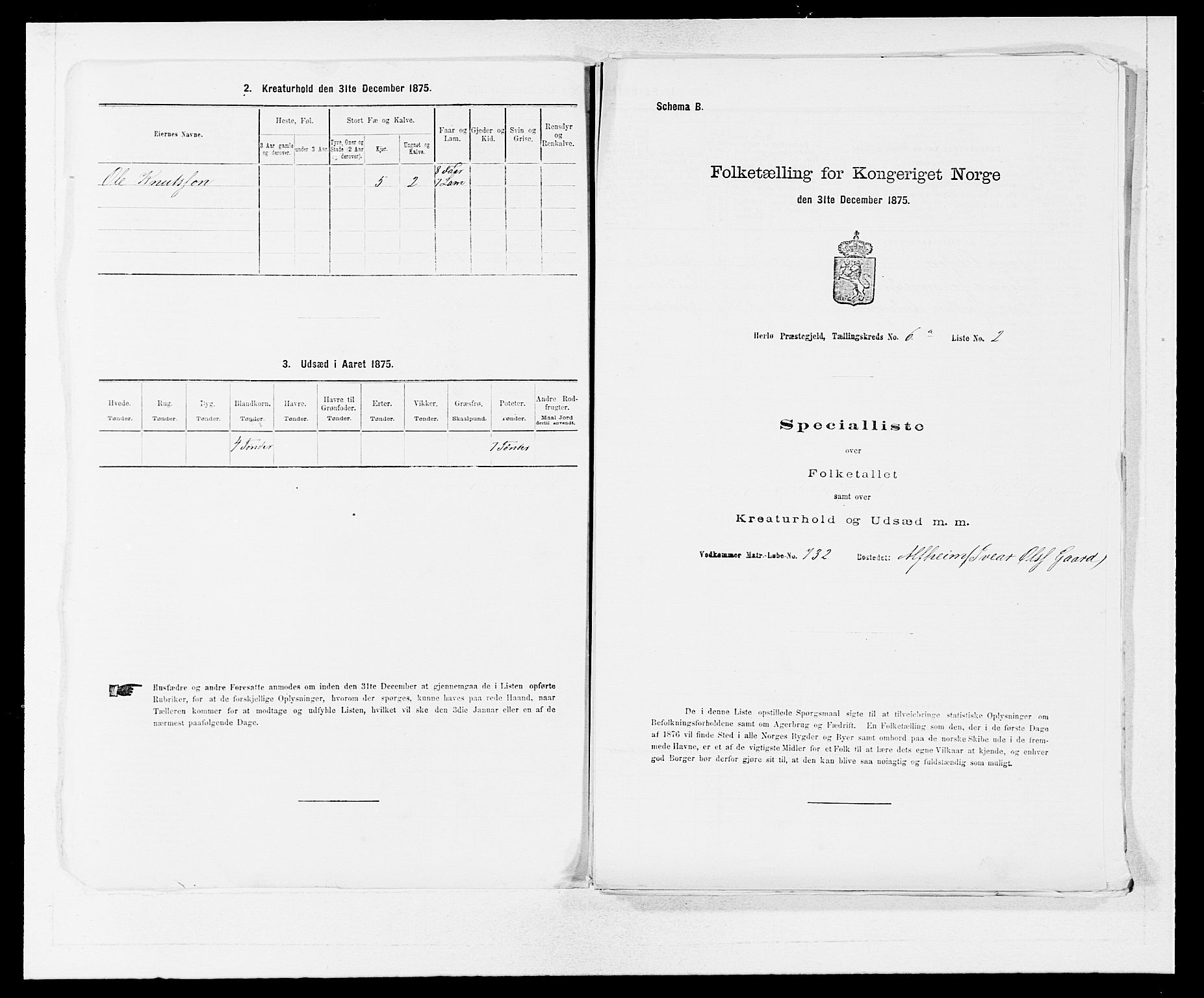 SAB, 1875 census for 1258P Herdla, 1875, p. 755