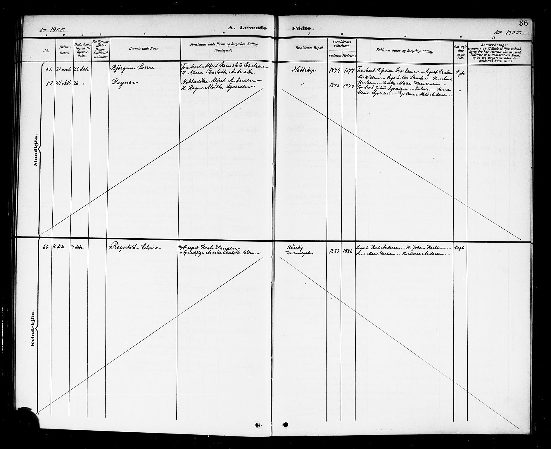 Østre Fredrikstad prestekontor Kirkebøker, AV/SAO-A-10907/G/Ga/L0002: Parish register (copy) no. 2, 1900-1919, p. 36