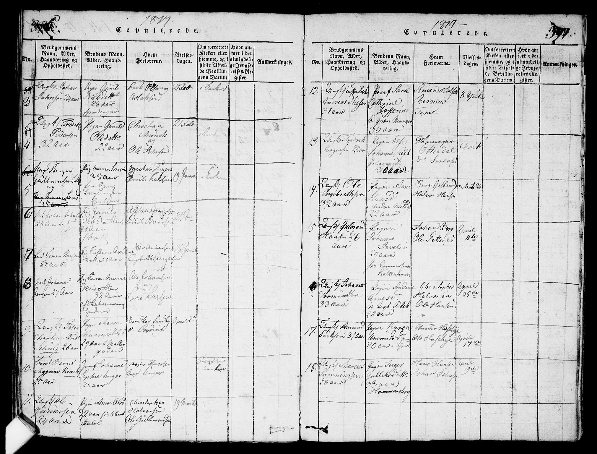 Garnisonsmenigheten Kirkebøker, SAO/A-10846/G/Ga/L0003: Parish register (copy) no. 3, 1815-1819, p. 396-397