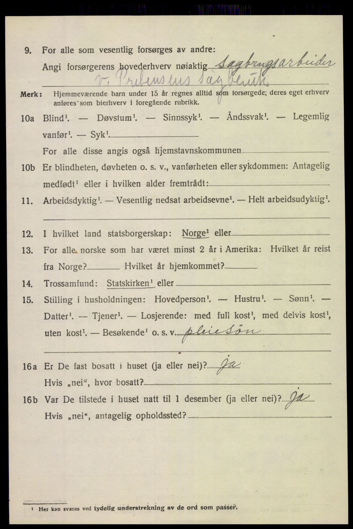 SAK, 1920 census for Søndeled, 1920, p. 3686