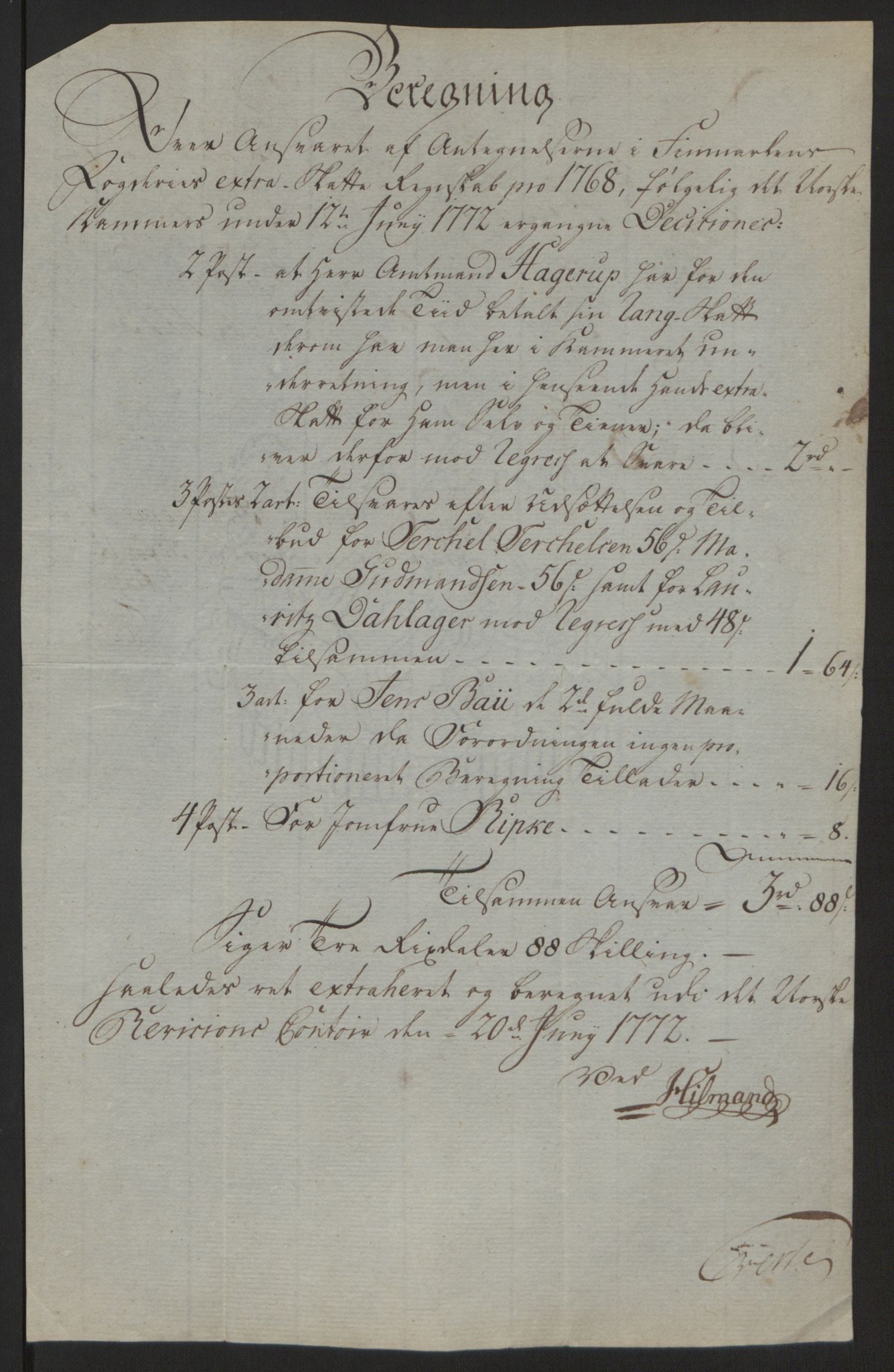 Rentekammeret inntil 1814, Reviderte regnskaper, Fogderegnskap, AV/RA-EA-4092/R69/L4910: Ekstraskatten  Finnmark/Vardøhus, 1762-1772, p. 328