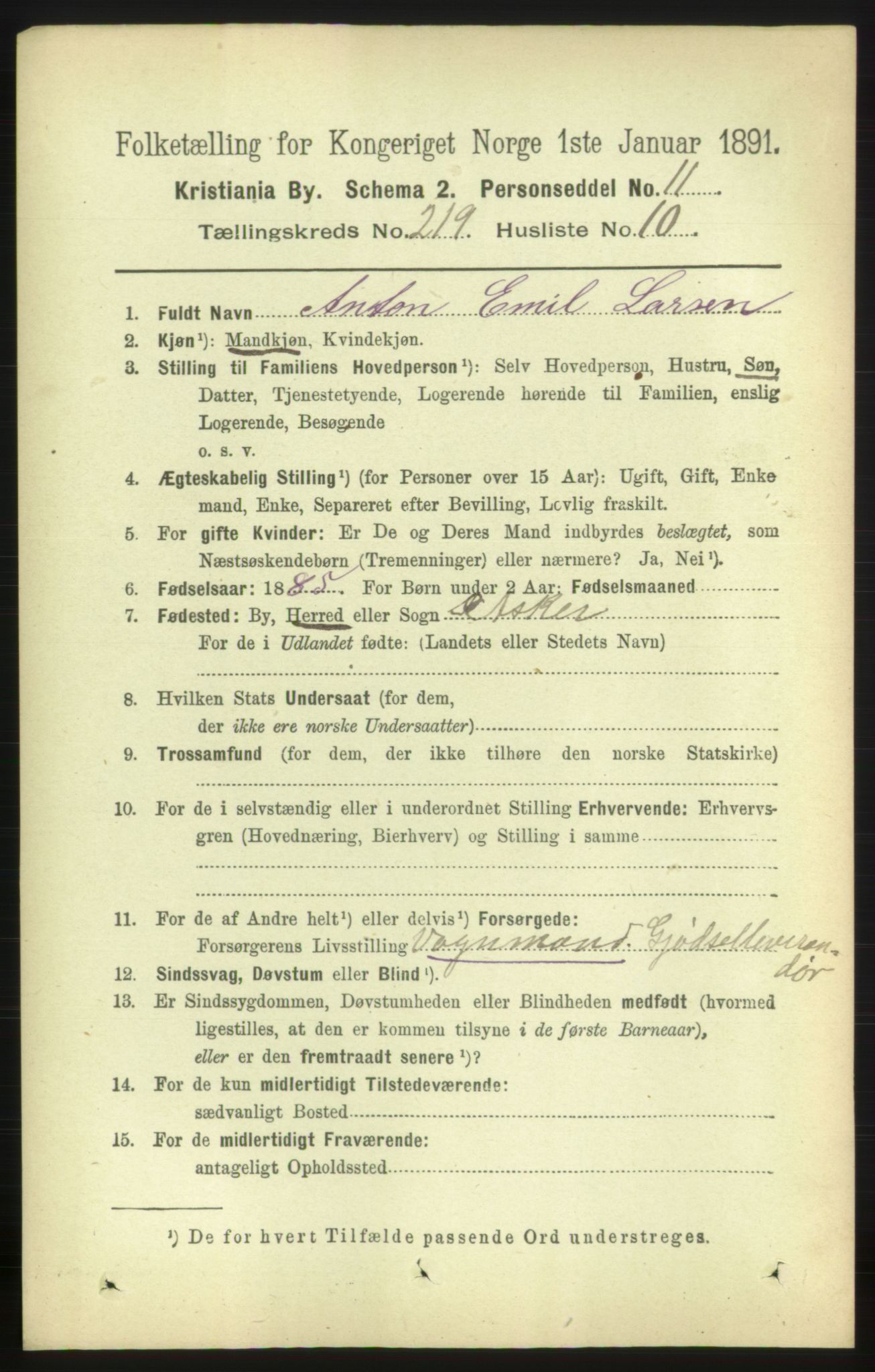 RA, 1891 census for 0301 Kristiania, 1891, p. 130271