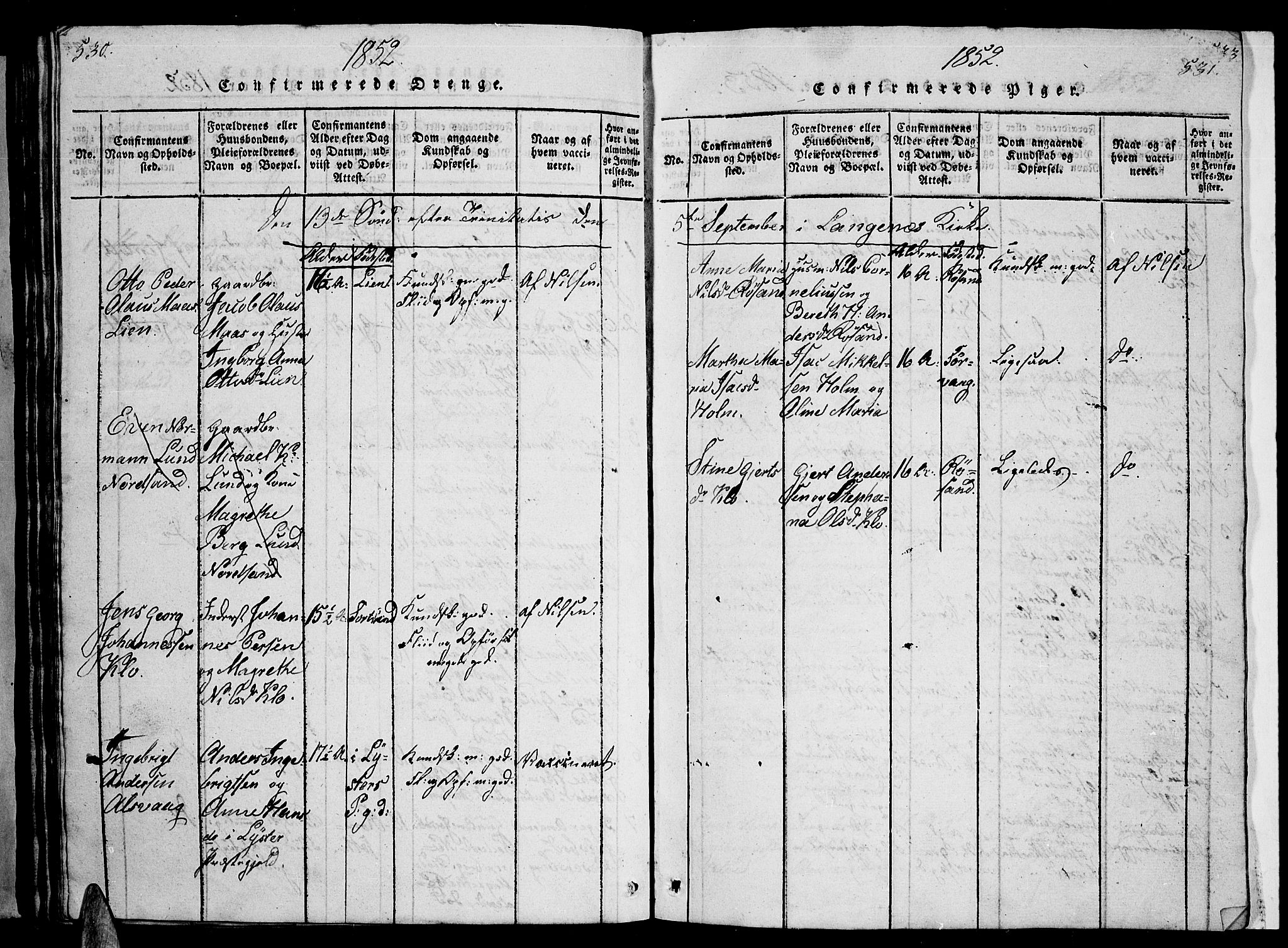 Ministerialprotokoller, klokkerbøker og fødselsregistre - Nordland, AV/SAT-A-1459/893/L1346: Parish register (copy) no. 893C01, 1820-1858, p. 530-531