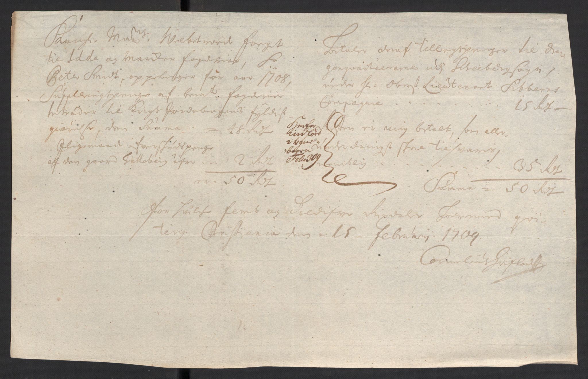 Rentekammeret inntil 1814, Reviderte regnskaper, Fogderegnskap, AV/RA-EA-4092/R01/L0018: Fogderegnskap Idd og Marker, 1707-1709, p. 212