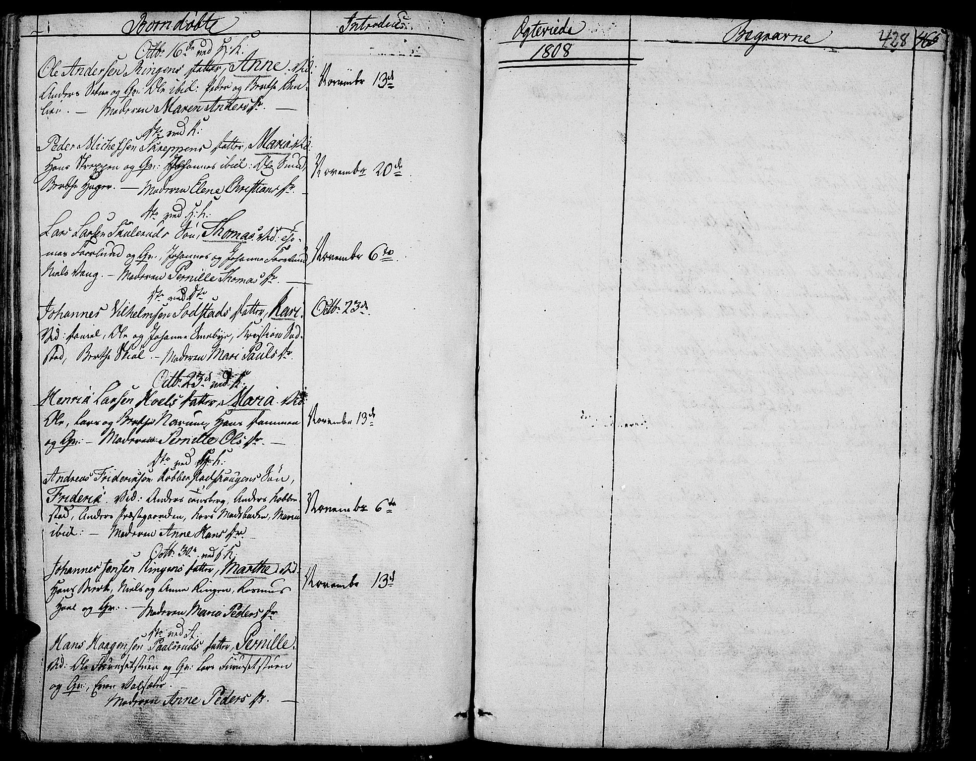 Toten prestekontor, SAH/PREST-102/H/Ha/Haa/L0007: Parish register (official) no. 7, 1794-1809, p. 428
