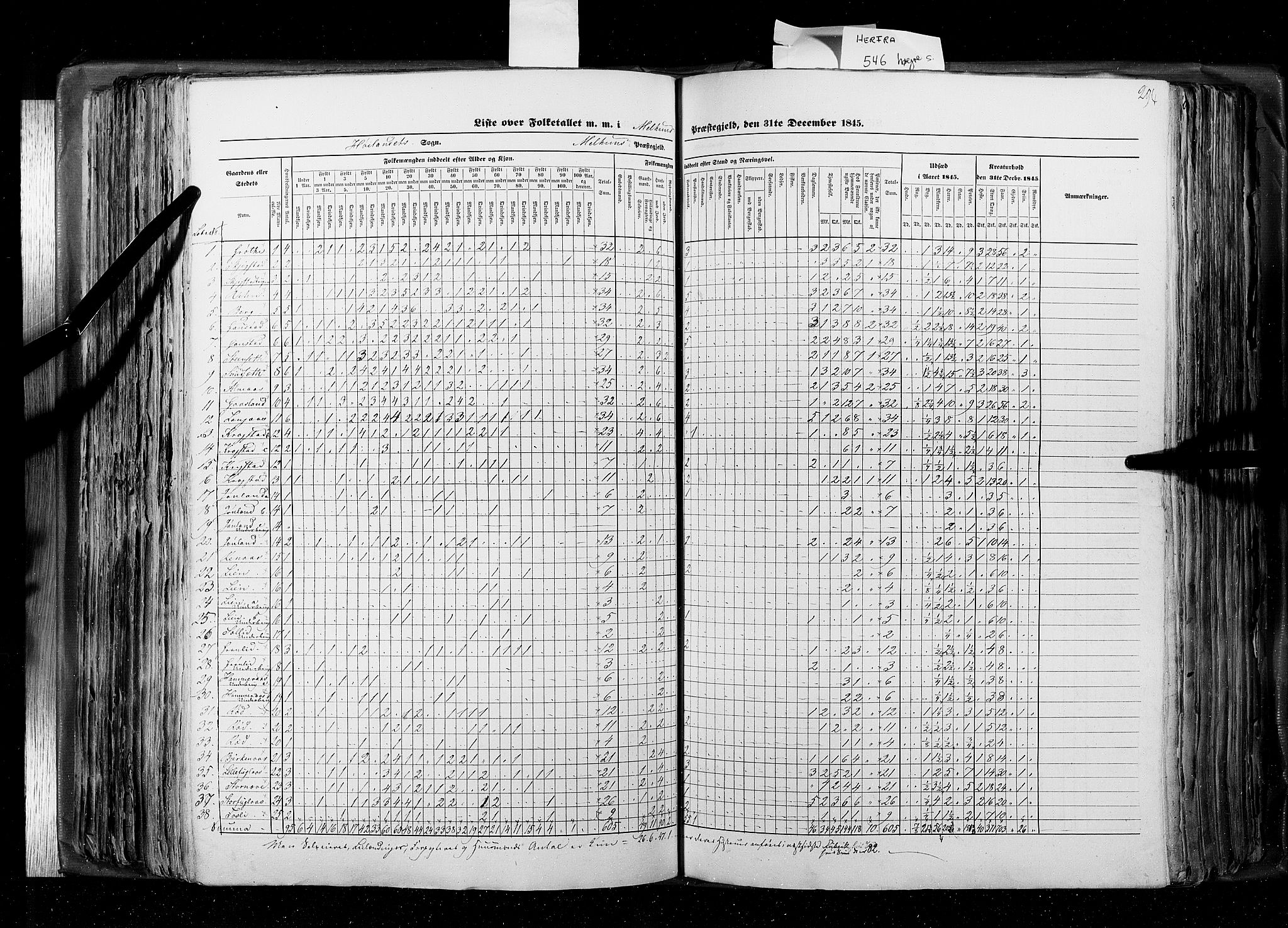 RA, Census 1845, vol. 8: Romsdal amt og Søndre Trondhjems amt, 1845, p. 294